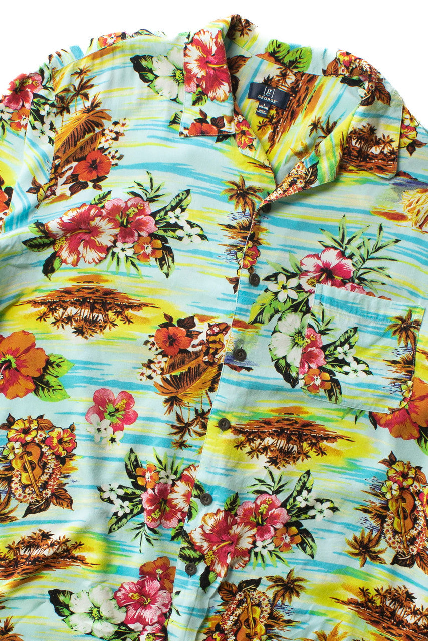 Blue Ukuleles Hawaiian Shirt