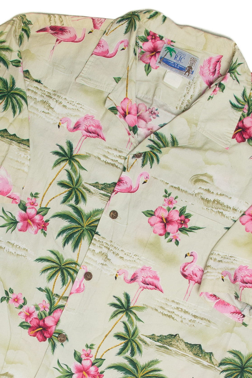 Vintage Flamingo Hawaiian Shirt