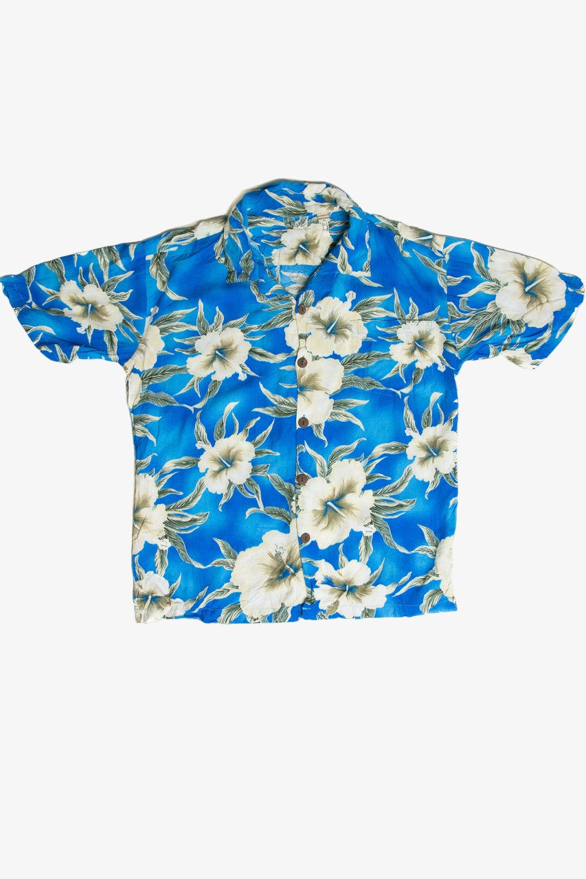 Blue And White Flowers Hawaiian Shirt 2515