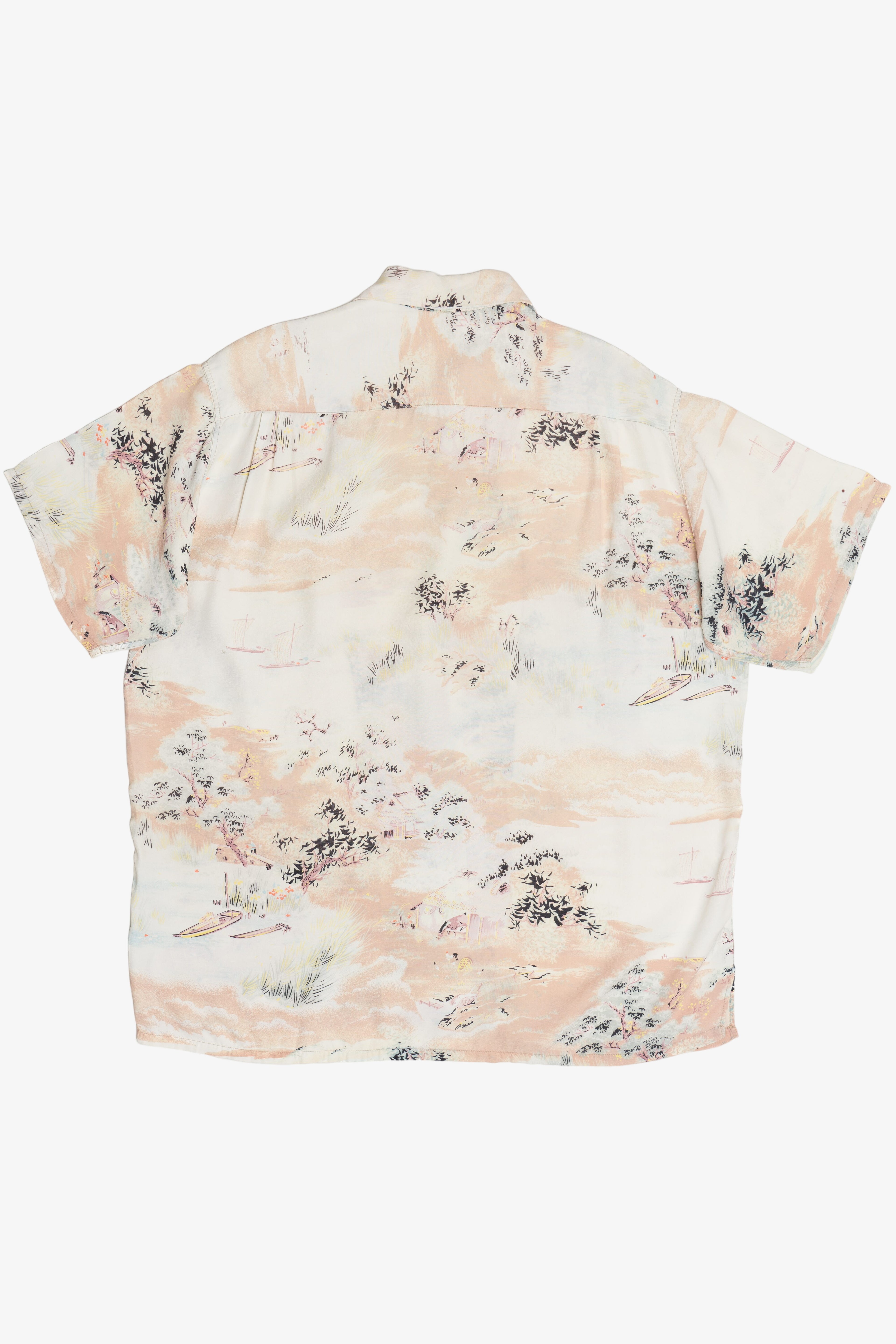 Vintage Rare Iolani Double Pocket Aloha Hawaiian Shirt With Loop 1940s 1950s