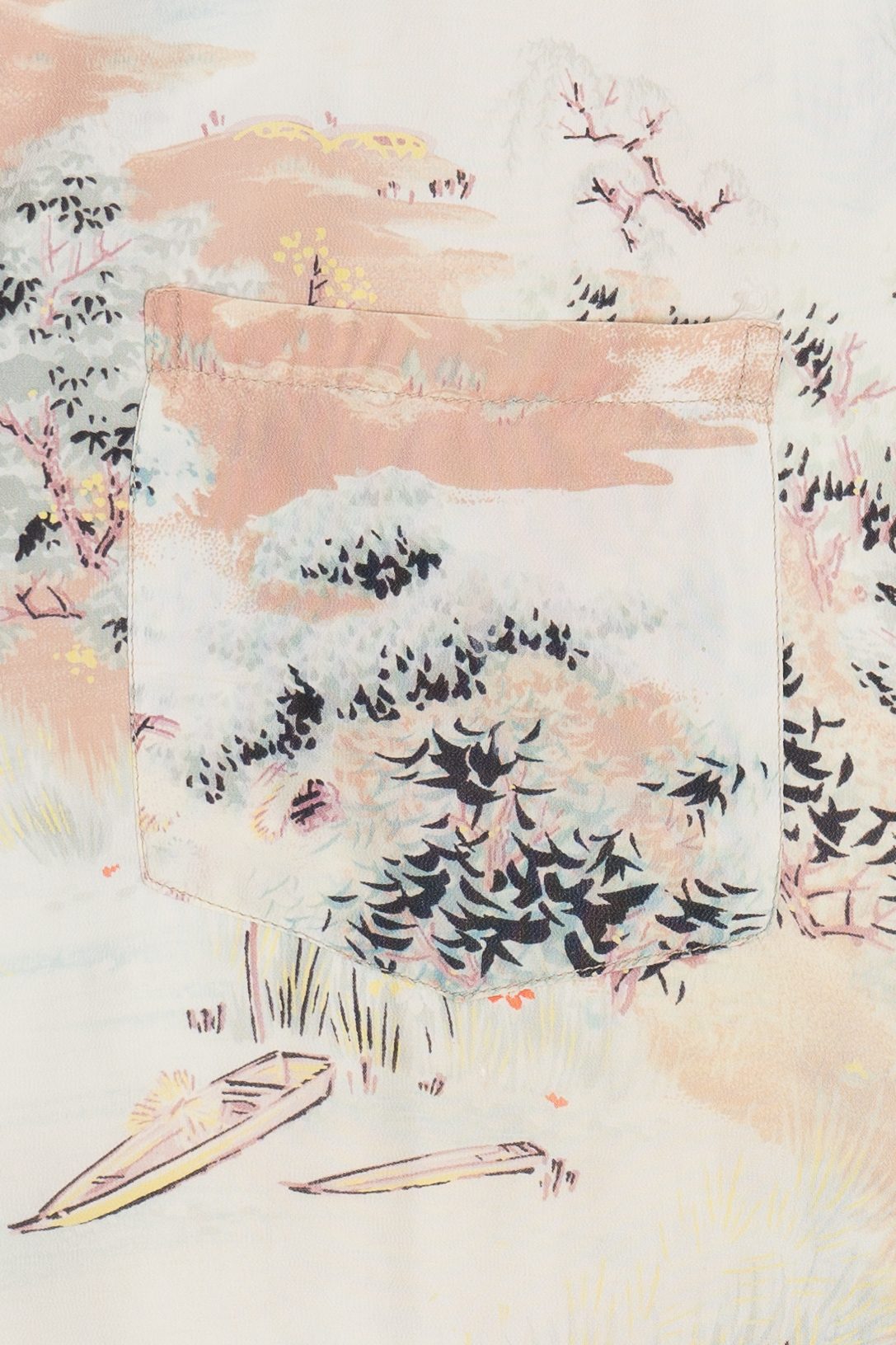 Vintage Rare Iolani Double Pocket Aloha Hawaiian Shirt With Loop 1940s 1950s