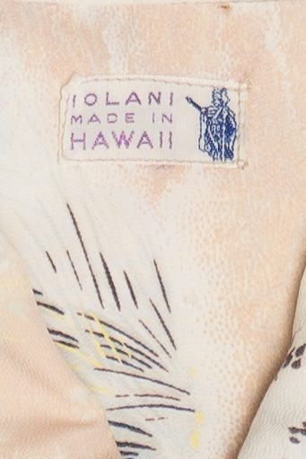 Vintage Rare Iolani Double Pocket Aloha Hawaiian Shirt With Loop 1940s 1950s
