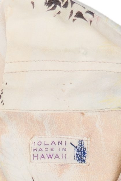 Vintage Rare Iolani Double Pocket Aloha Hawaiian Shirt With Loop 1940s 1950s