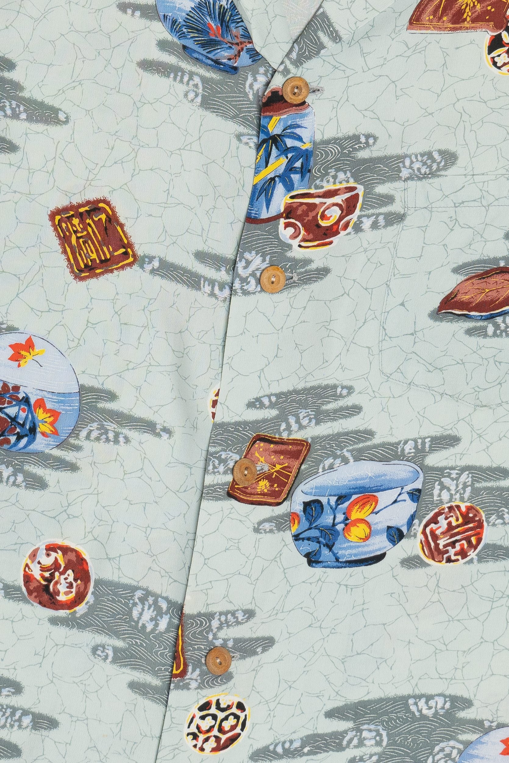 Rare Vintage Hawaiian Shirt With Loop Collar Made In Hawaii By Iolani 40s/50s