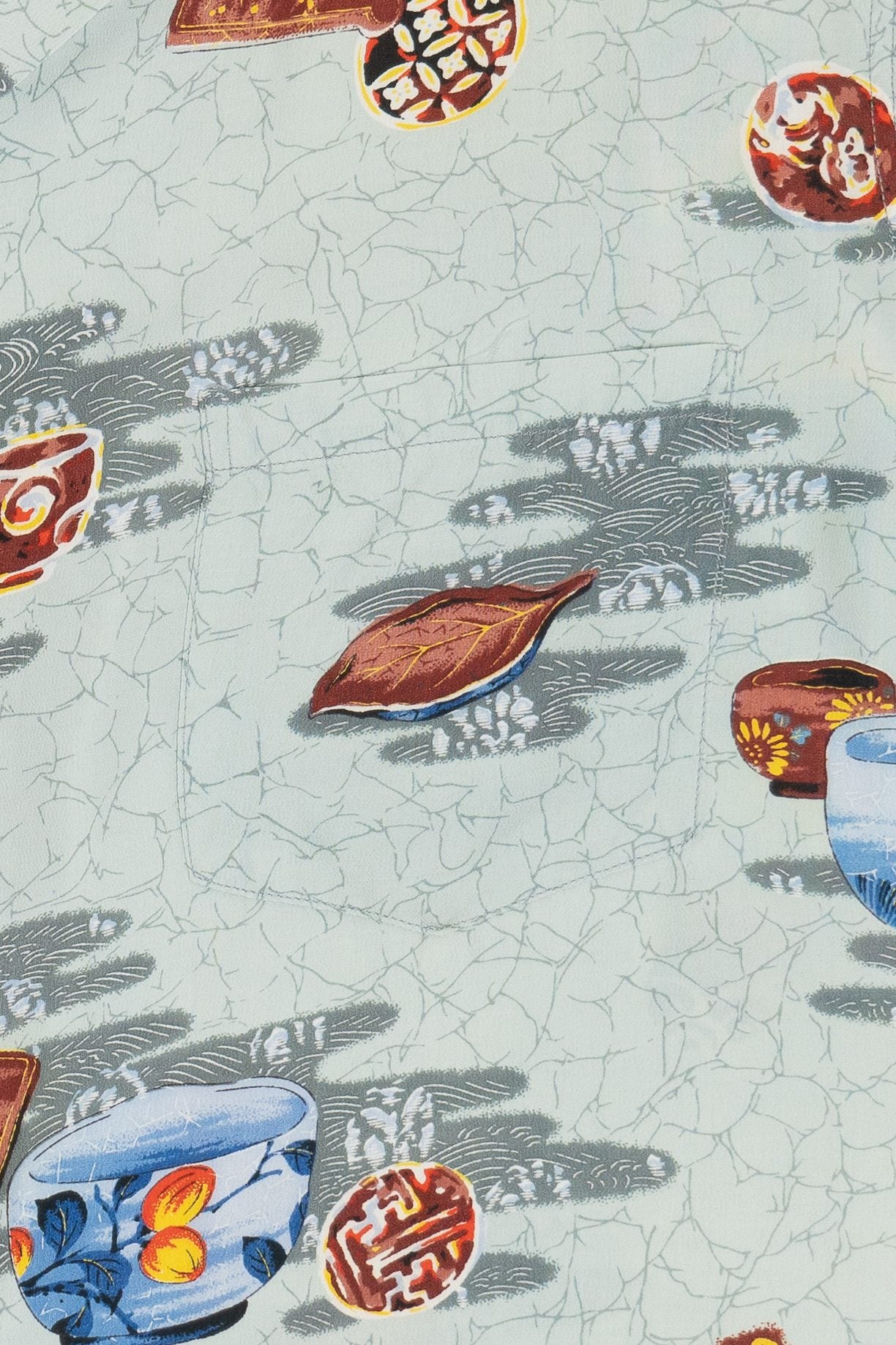 Rare Vintage Hawaiian Shirt With Loop Collar Made In Hawaii By Iolani 40s/50s