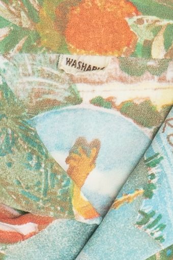 Vintage Rare Hawaiian Shirt With Loop Collar Surfing Hula 40/50s