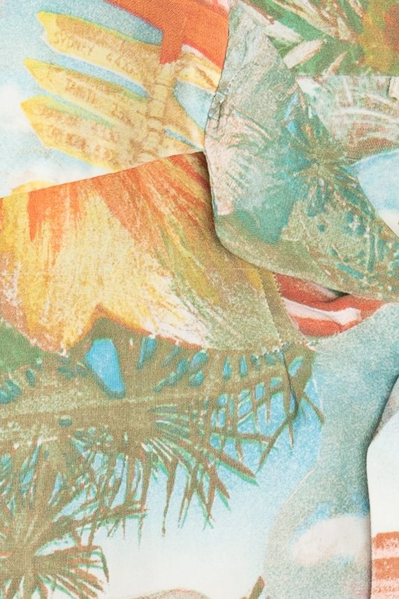 Vintage Rare Hawaiian Shirt With Loop Collar Surfing Hula 40/50s