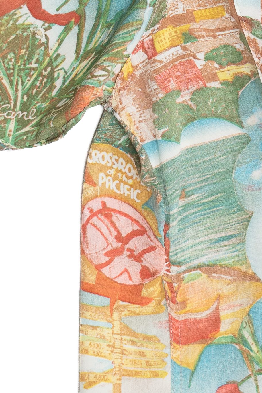 Vintage Rare Hawaiian Shirt With Loop Collar Surfing Hula 40/50s