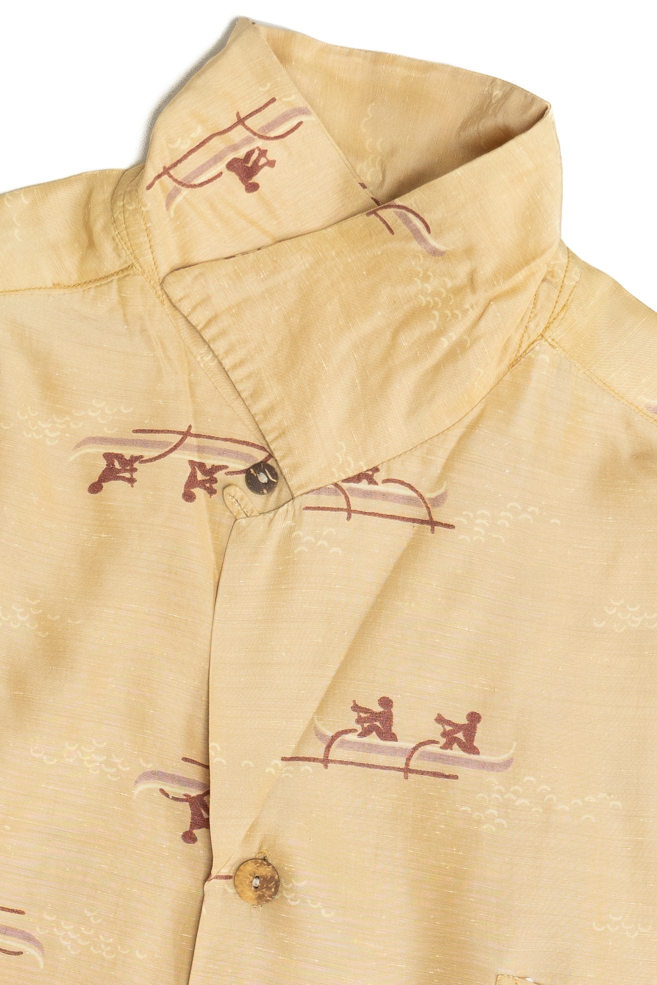 Rare Vintage Hawaiian Shirt With Loop Collar The Kahala Made In Honolulu 40/50s