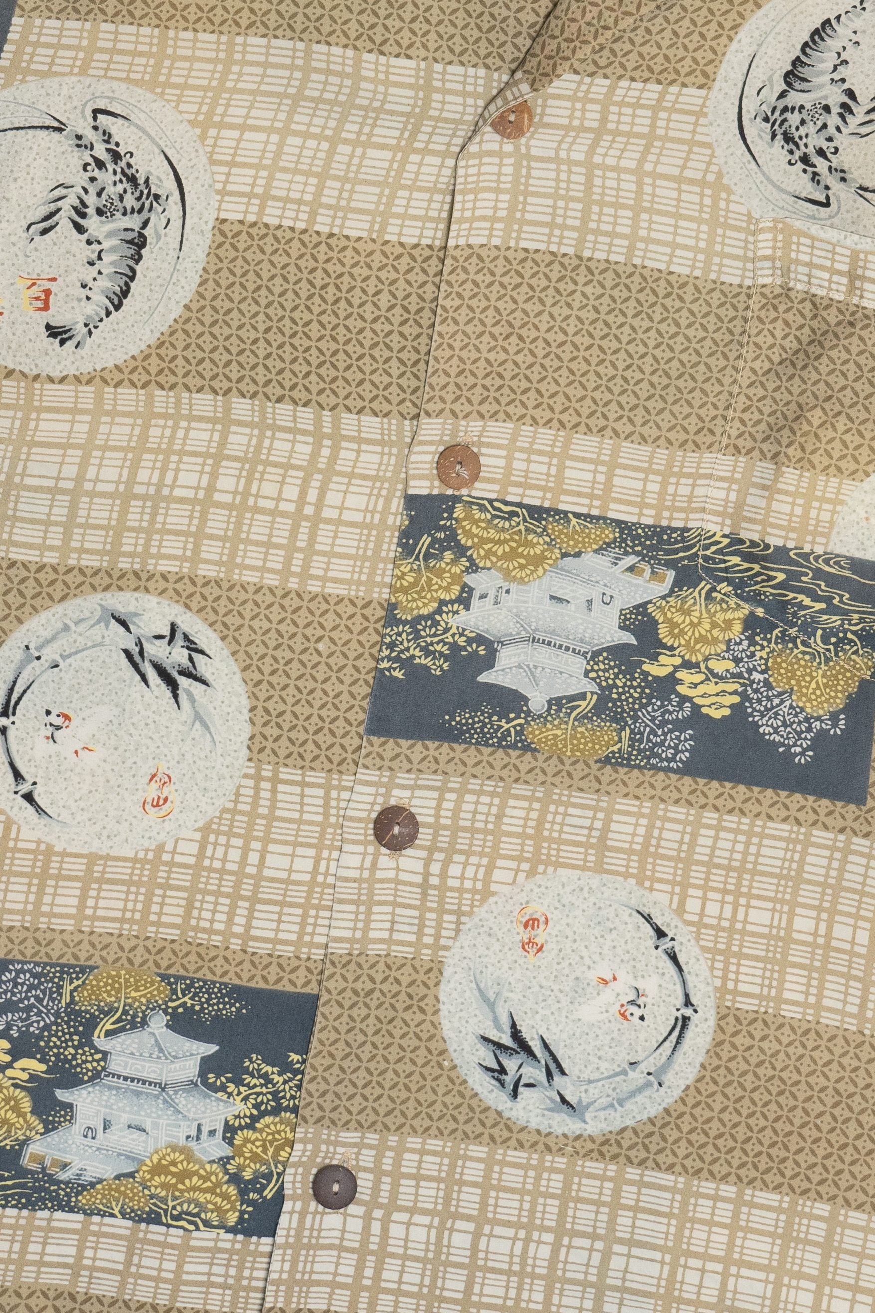 Rare Vintage Silk Hawaiian Shirt With Loop Collar The Kahala Made In Honolulu 40/50s