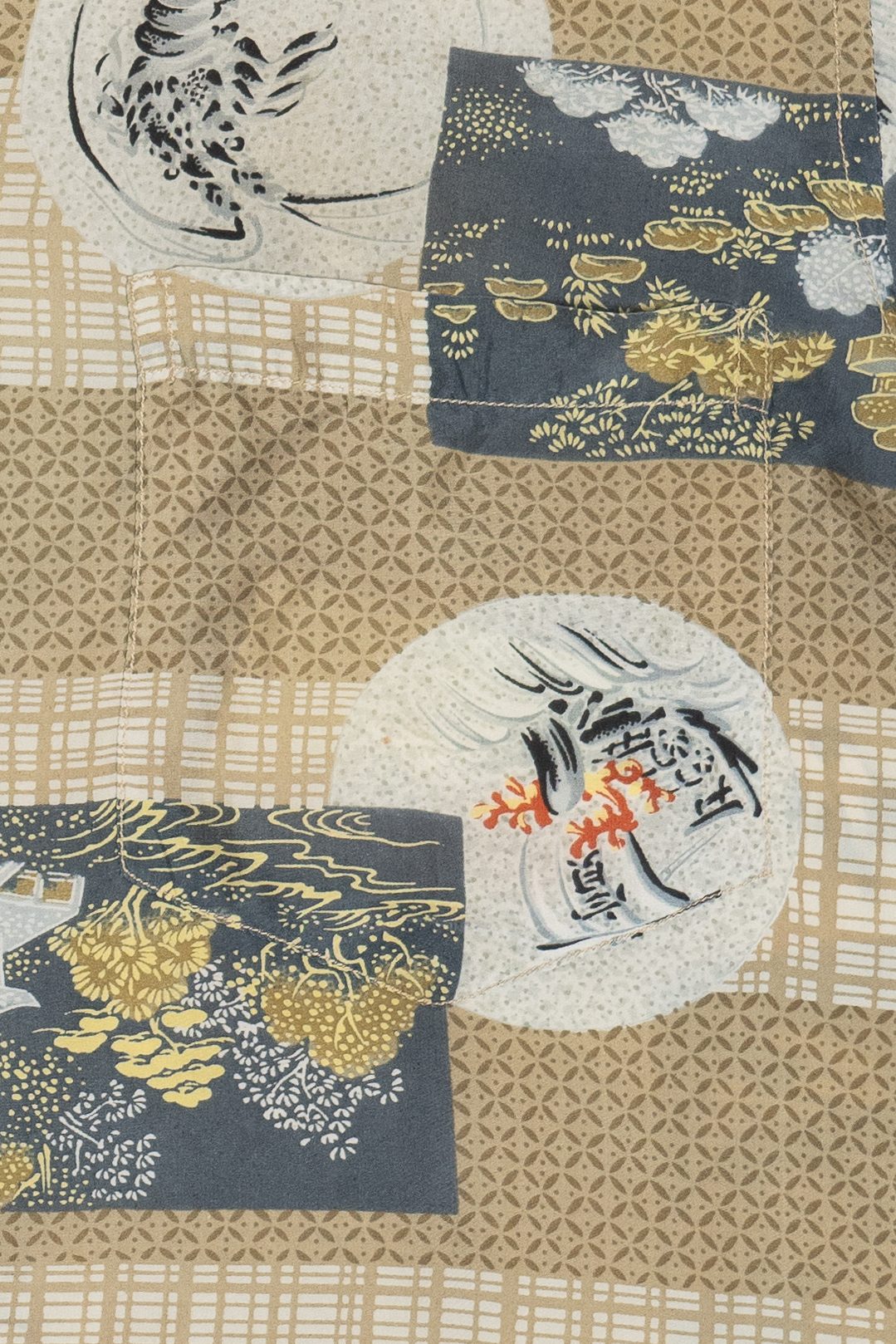 Rare Vintage Silk Hawaiian Shirt With Loop Collar The Kahala Made In Honolulu 40/50s