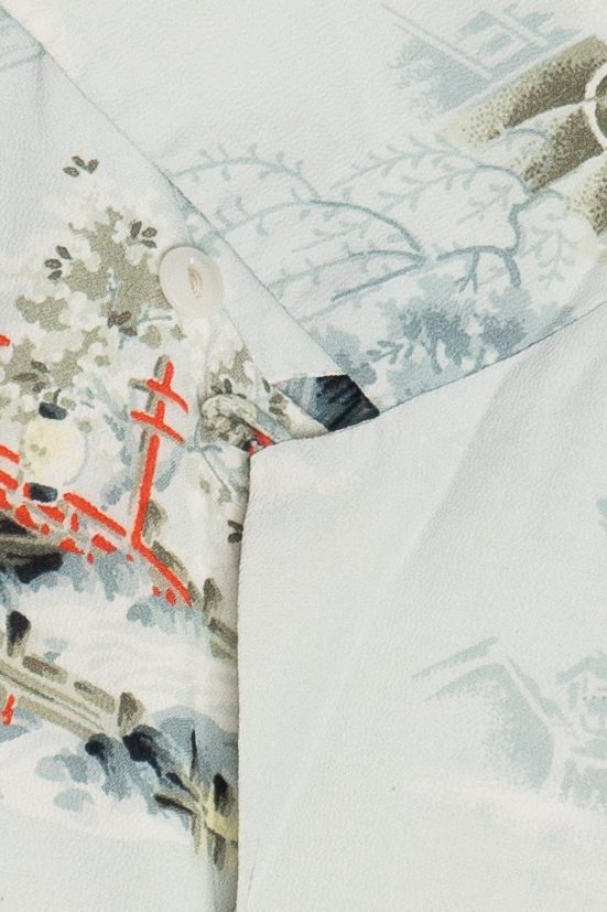 Rare Vintage Hawaiian Shirt With Loop Collar Kilohana Made In Hawaii 40/50s