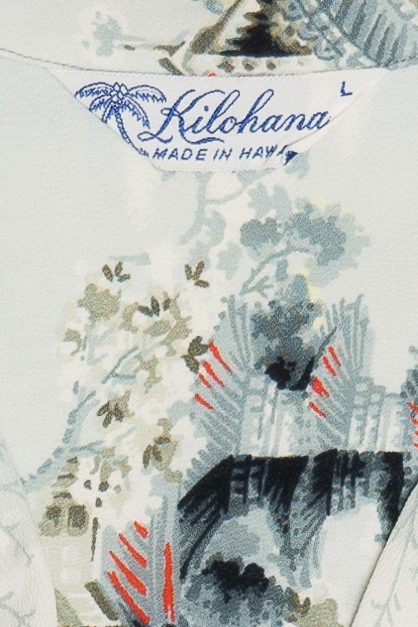 Rare Vintage Hawaiian Shirt With Loop Collar Kilohana Made In Hawaii 40/50s