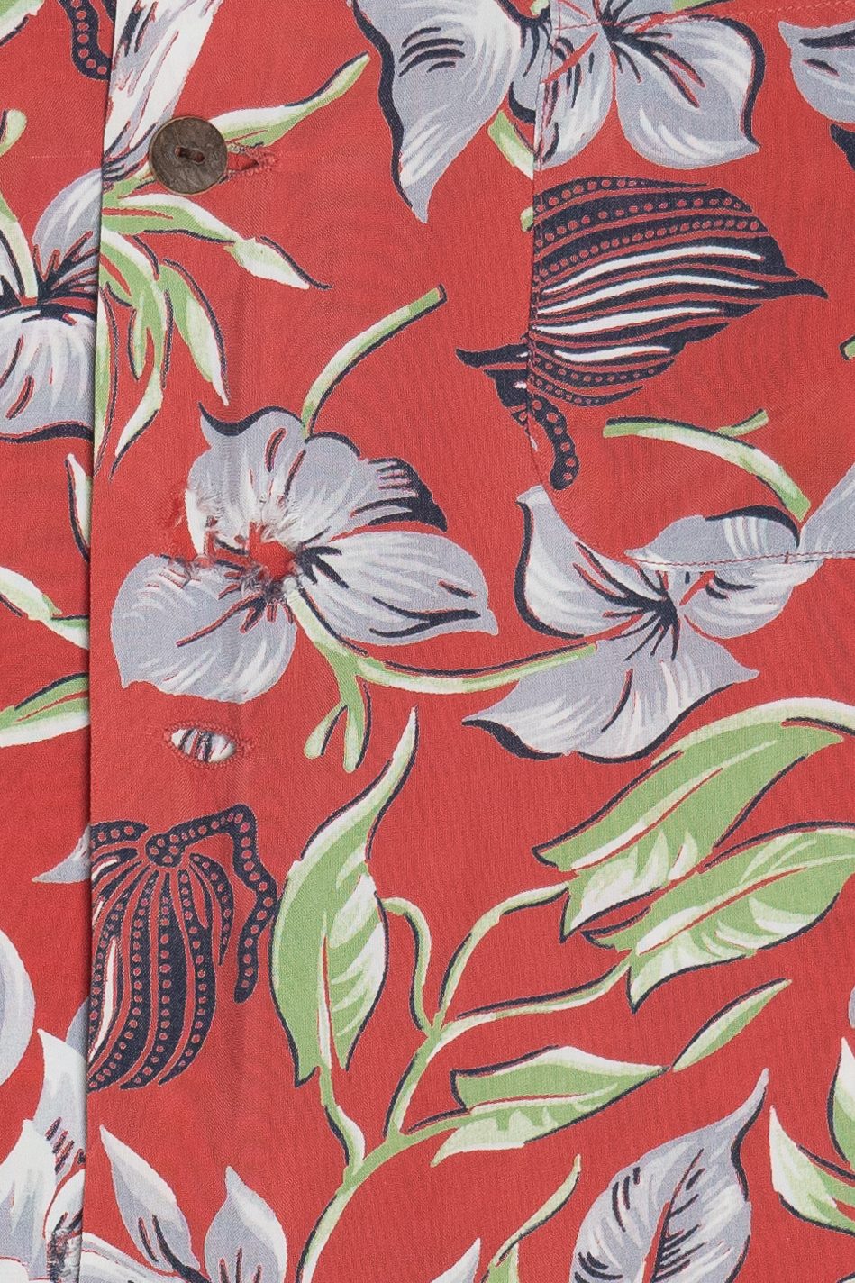 Rare Vintage Hawaiian Long Sleeve Shirt With Loop Collar And Double Pockets Campus Hollywood Styled 40/50s