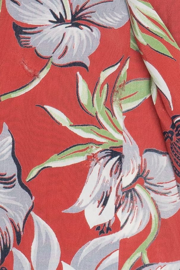 Rare Vintage Hawaiian Long Sleeve Shirt With Loop Collar And Double Pockets Campus Hollywood Styled 40/50s