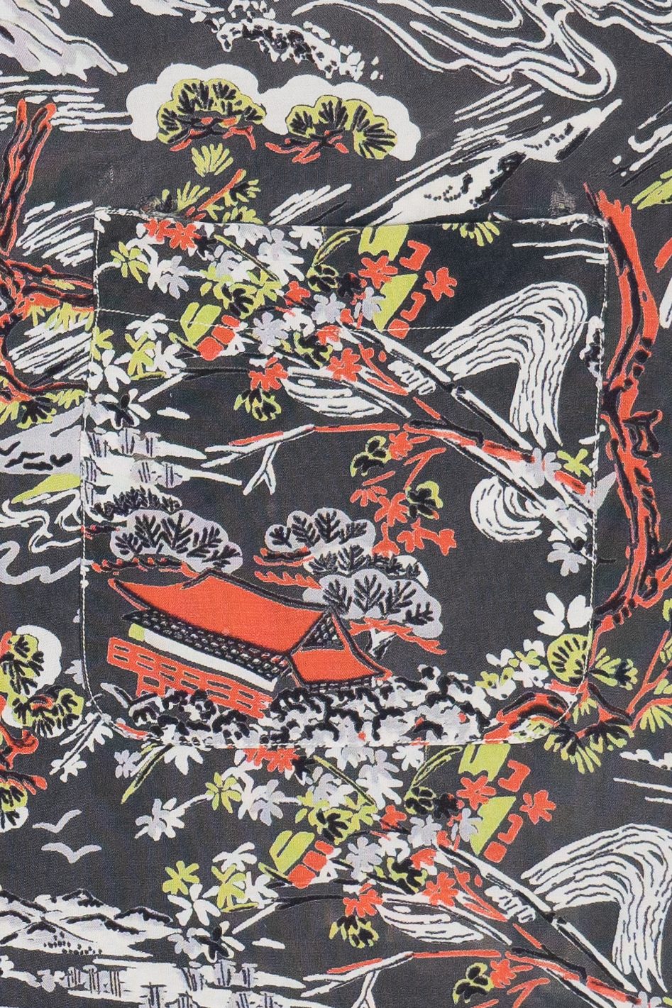 Rare Vintage Hawaiian Shirt With Loop Collar Cook's Cook Look 40/50s