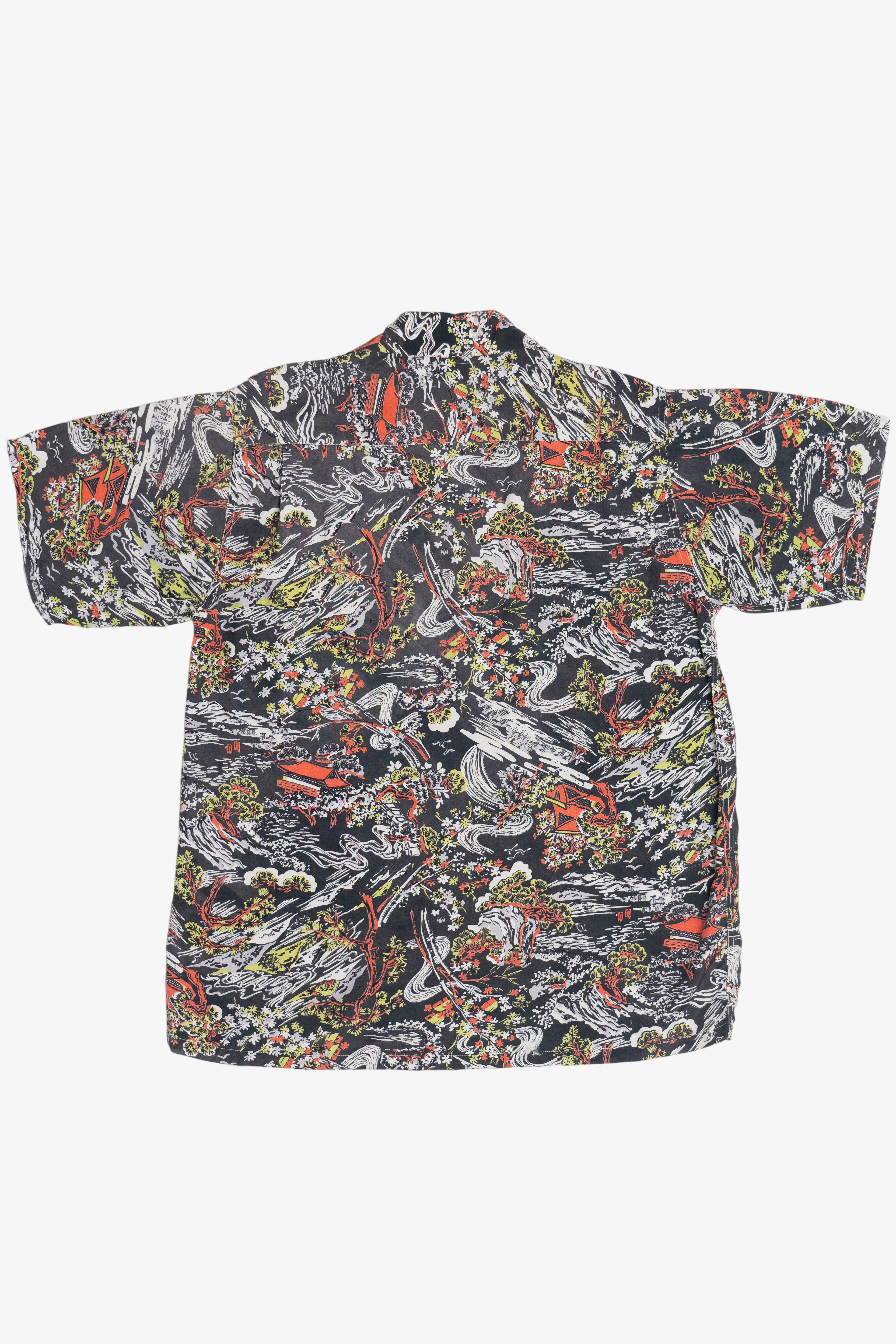 Rare Vintage Hawaiian Shirt With Loop Collar Cook's Cook Look 40/50s