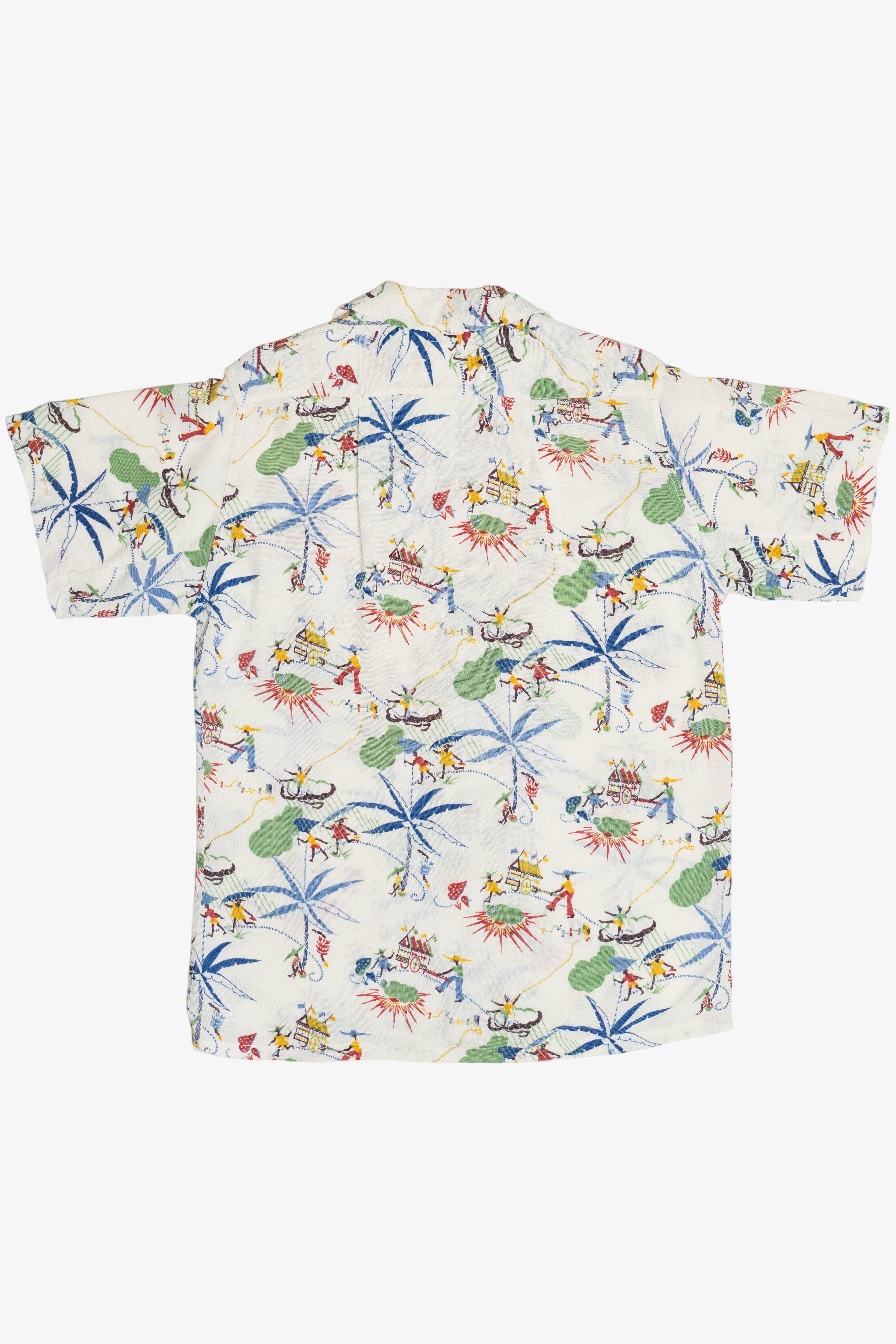 Rare Vintage Hawaiian Shirt Nathan's Montego Bay Jamaica 40/50s