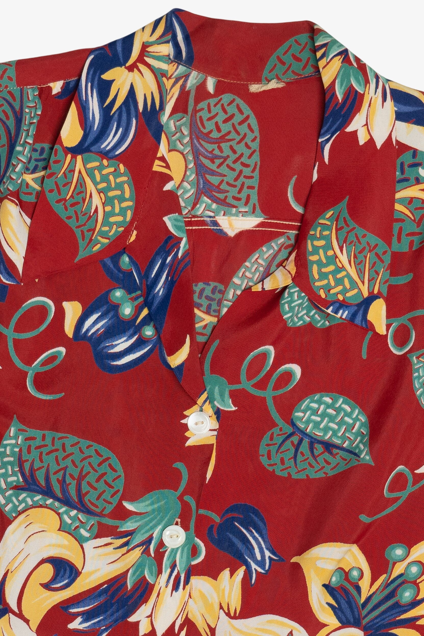 Rare Vintage Hawaiian Sleeveless Shirt Vest 40/50s