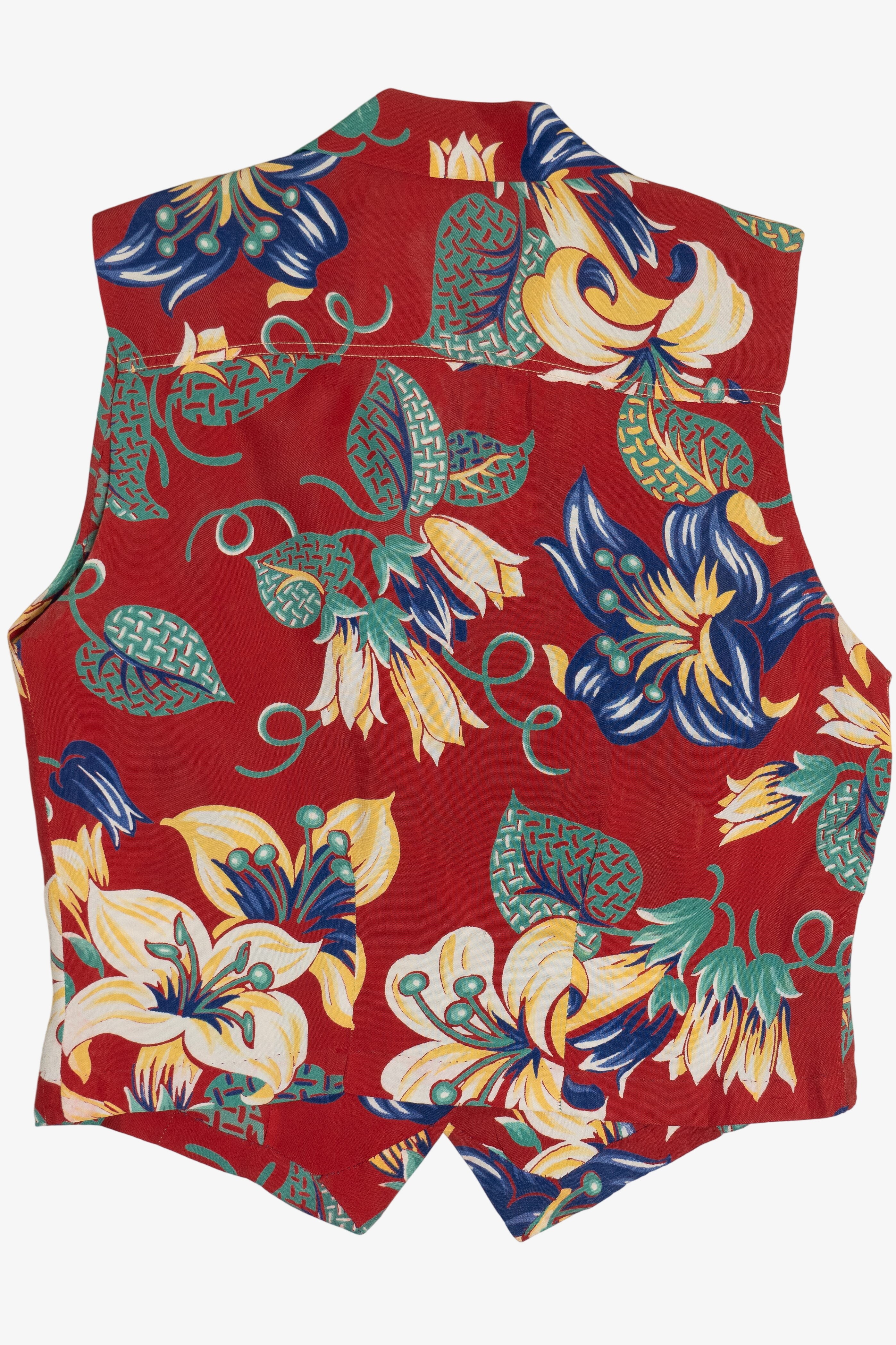 Rare Vintage Hawaiian Sleeveless Shirt Vest 40/50s