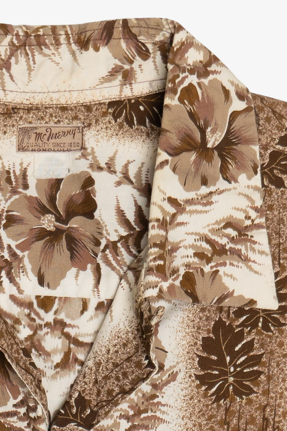 Rare Vintage Hawaiian Shirt With Loop Collar McInerny's Honolulu 40/50s
