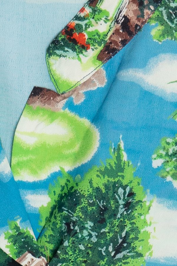 Rare Vintage Hawaiian Sleeveless Double Pocket Mandarin Collar Shirt 40/50s