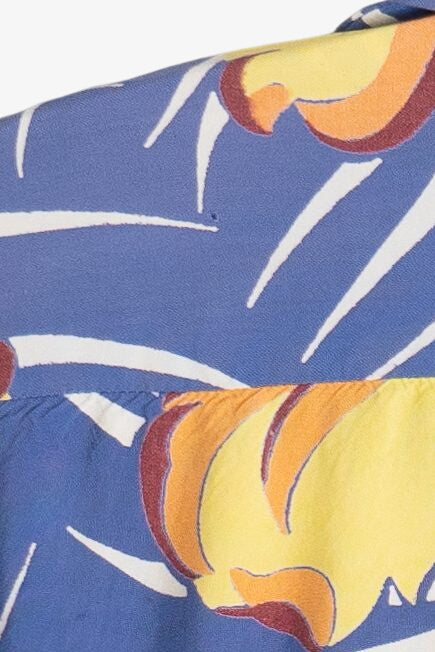 Rare Vintage Hawaiian Double Pocket Shirt With Loop Collar Deluxe 40/50s