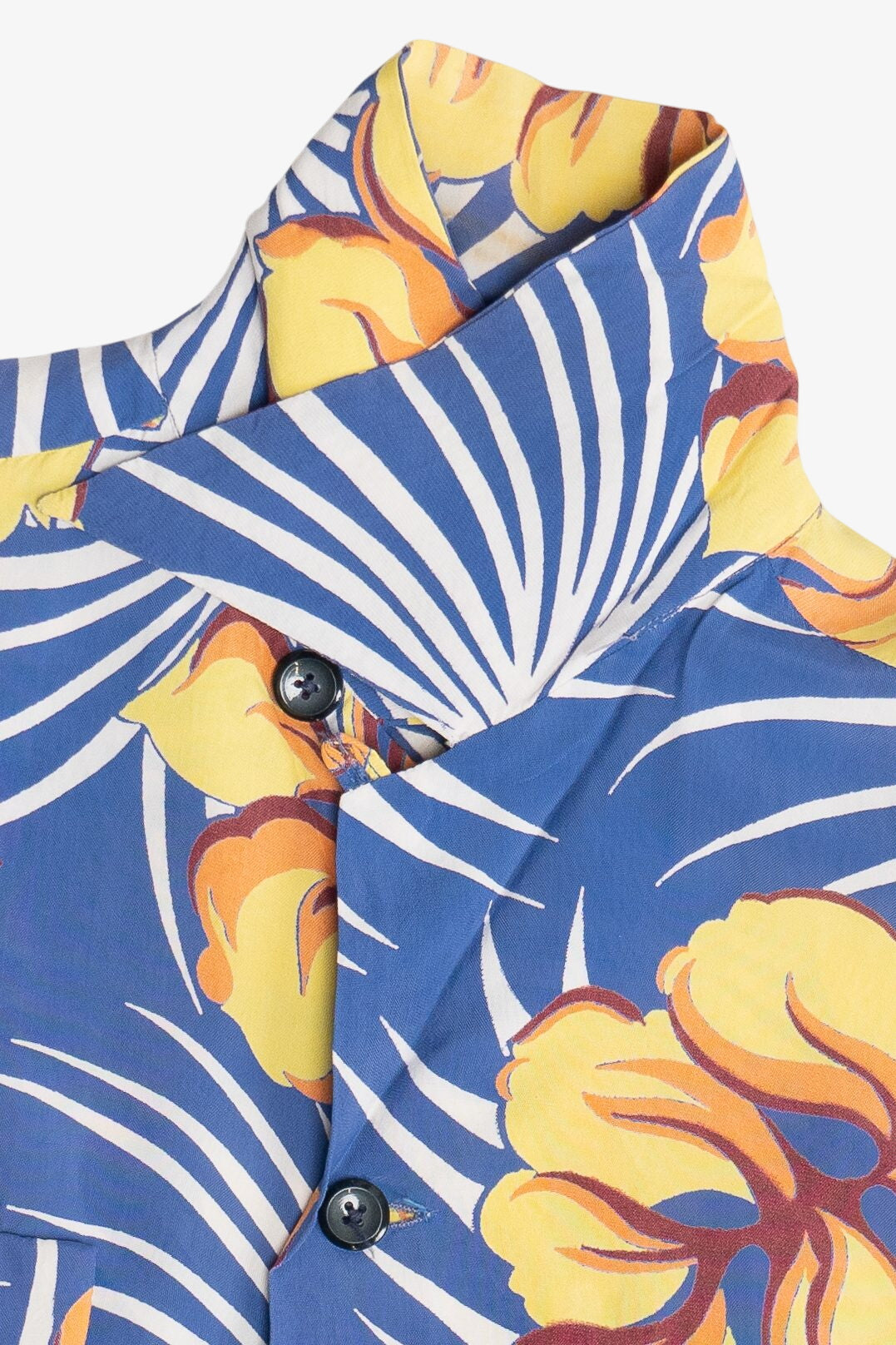 Rare Vintage Hawaiian Double Pocket Shirt With Loop Collar Deluxe 40/50s