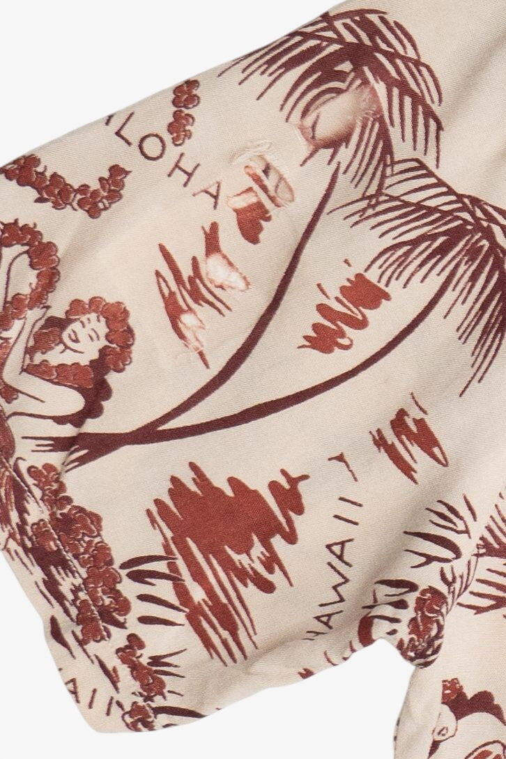 Rare Vintage Hawaiian Shirt Watumull's Honolulu Hawaii 40/50s