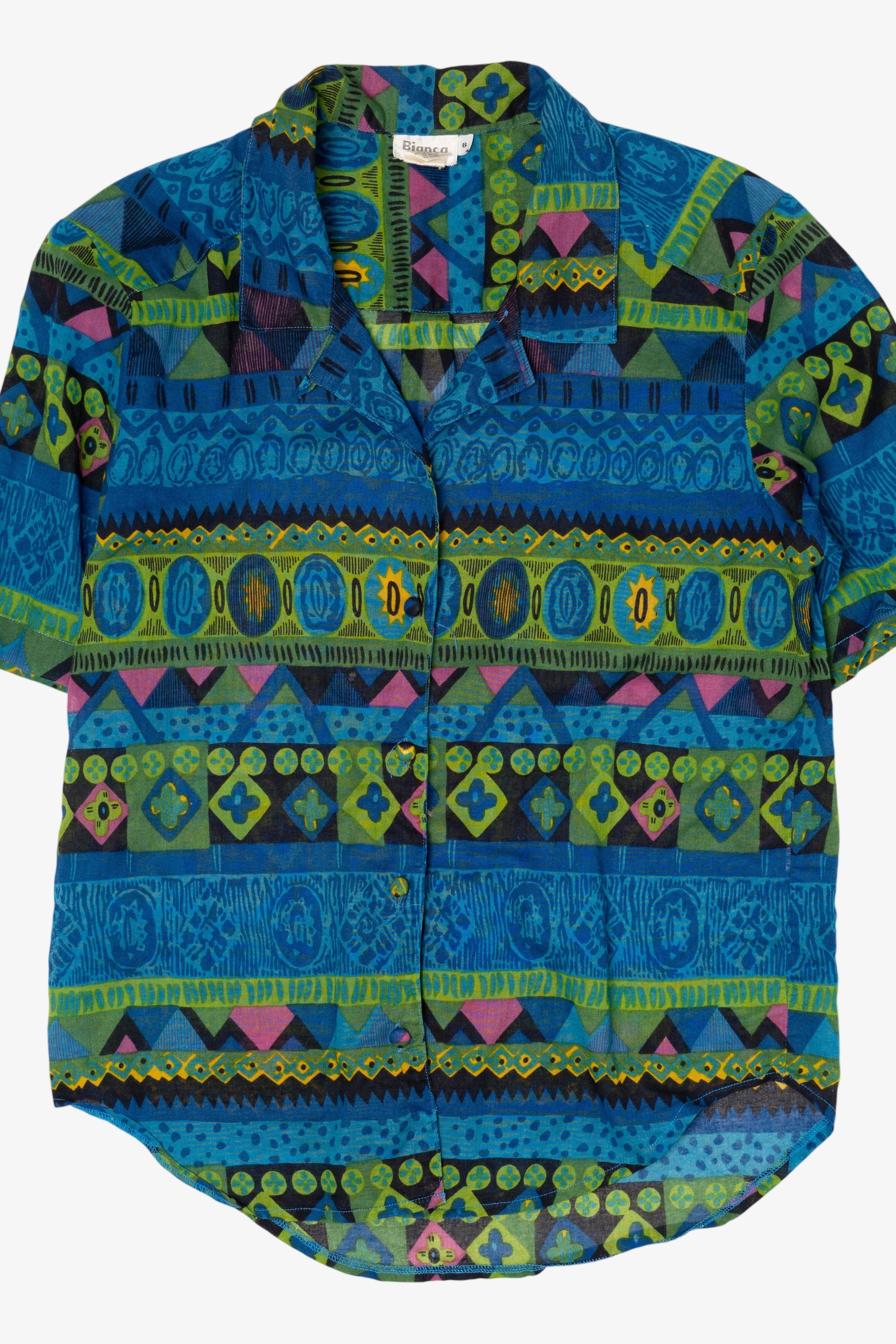 Vintage Blue Bianca Hawaiian Shirt (1990s)