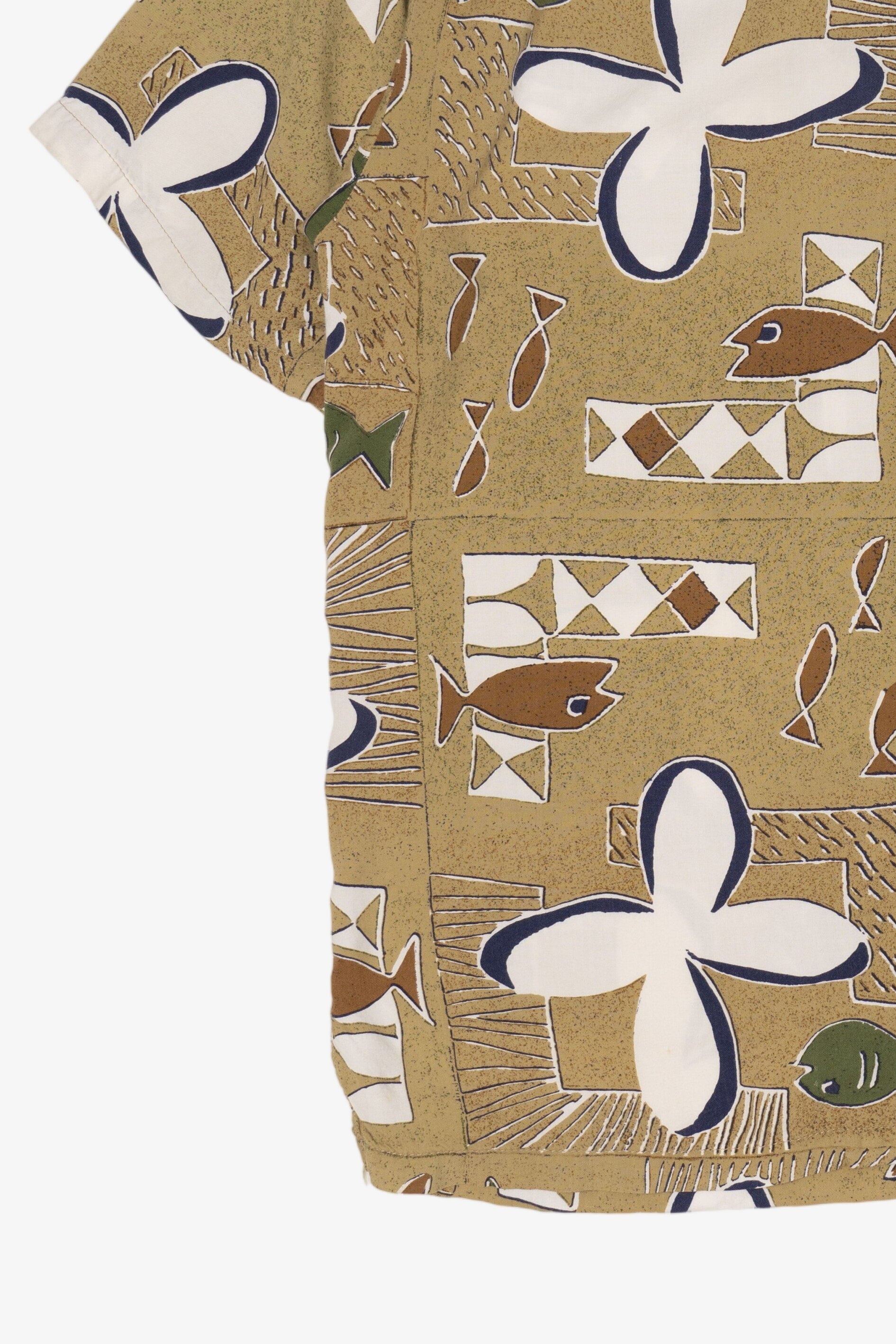 Vintage Beige Kahala Handcrafted Hawaiian Shirt (2000s)