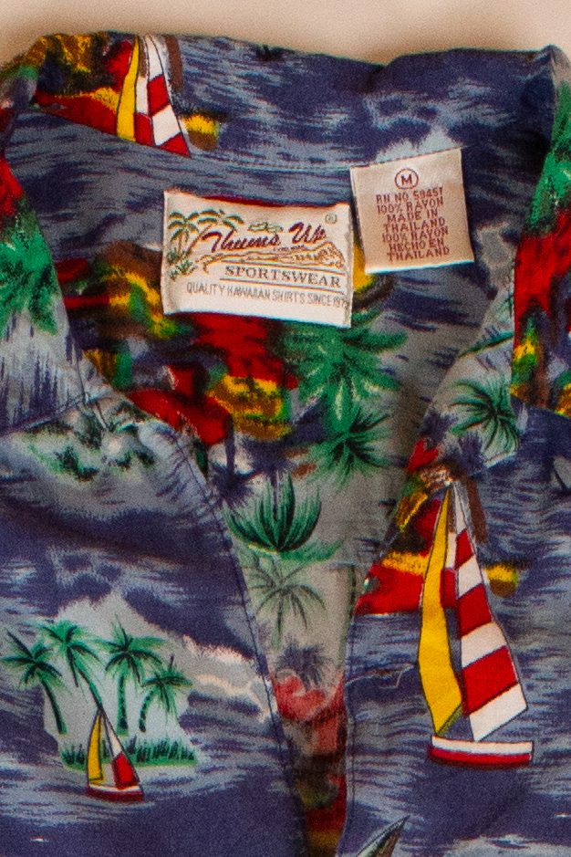 Vintage Sailing Islands Hawaiian Shirt (1990s)