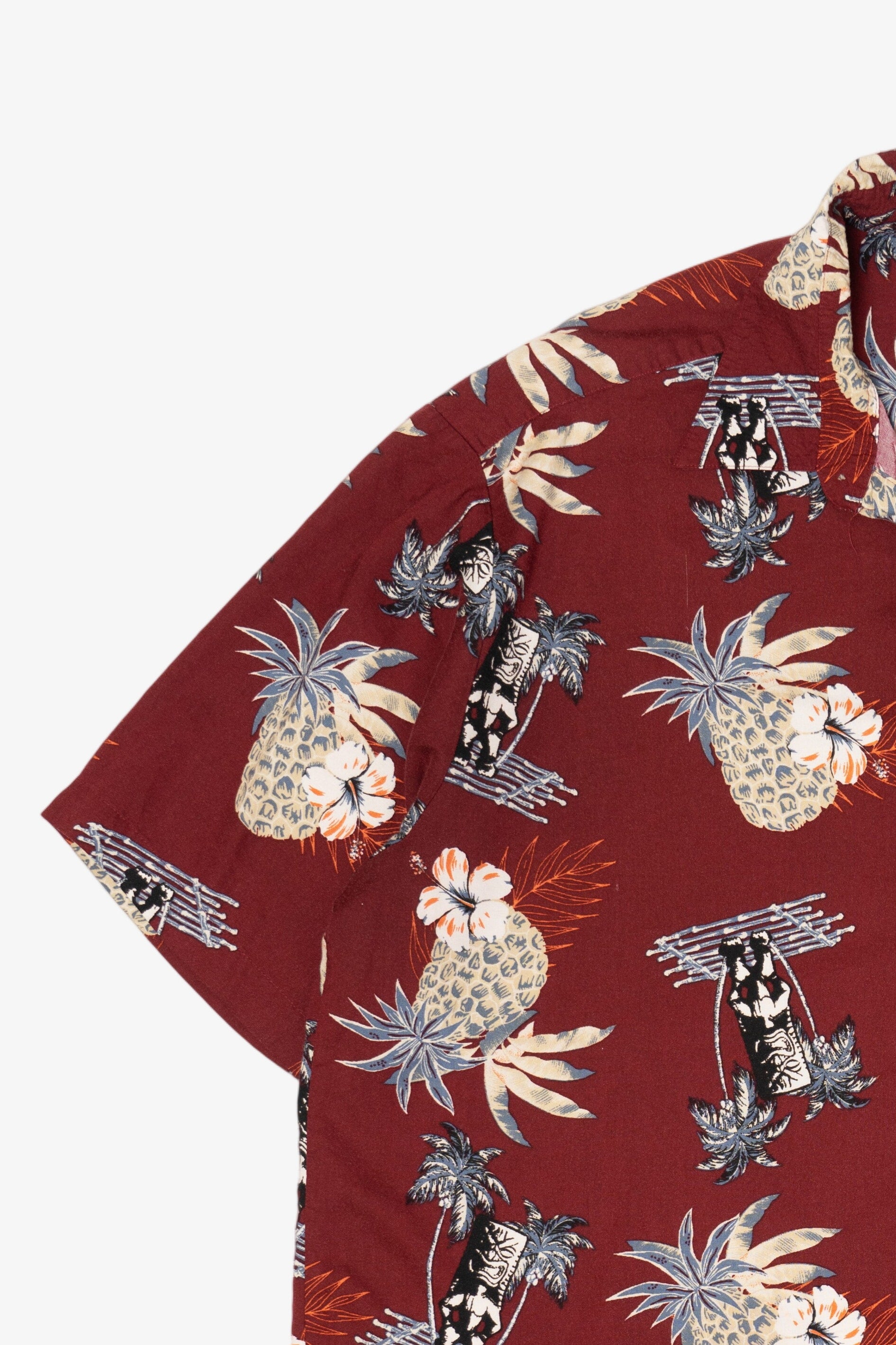 Burgundy Puritan Hawaiian Button Up Shirt (2000s)