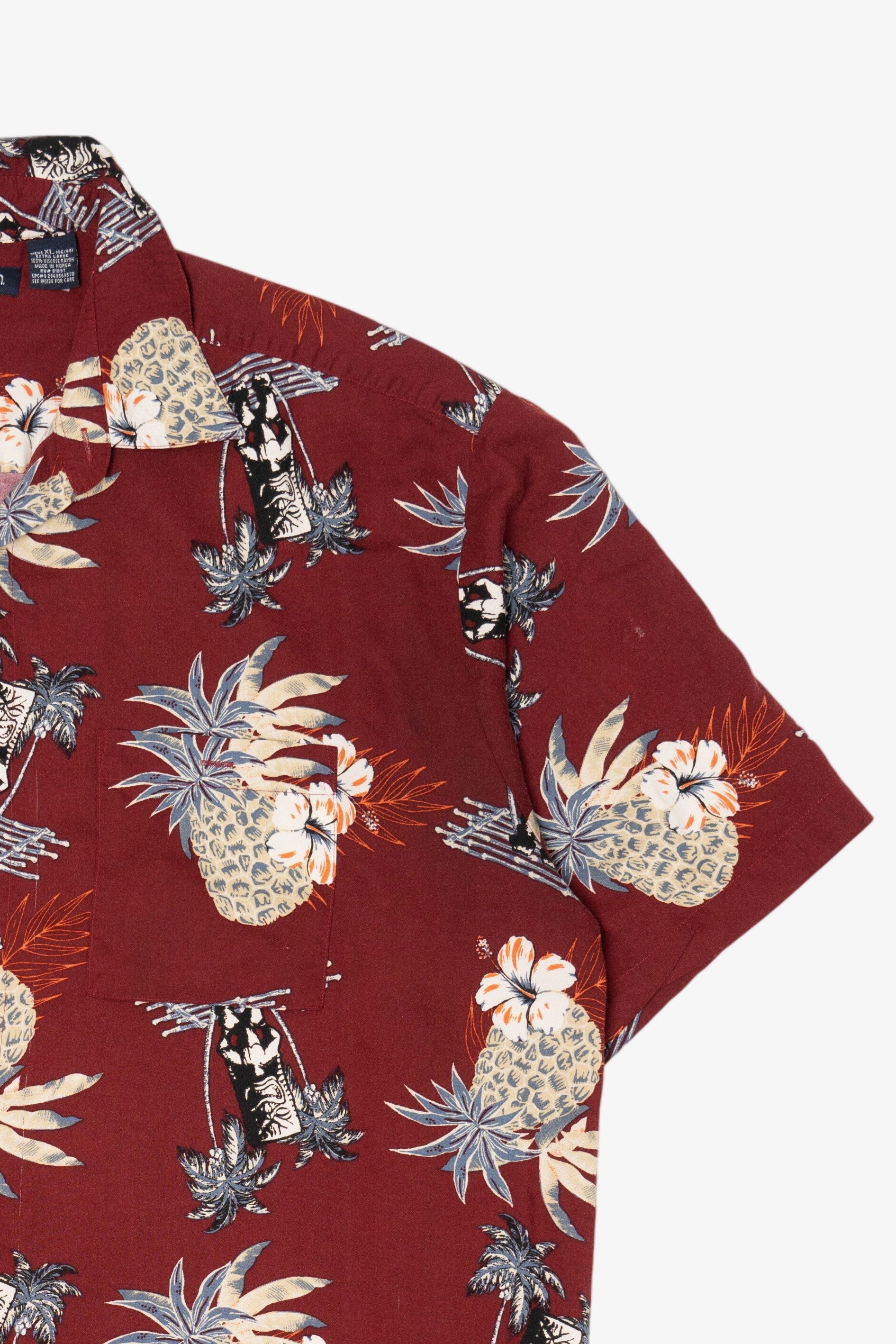 Burgundy Puritan Hawaiian Button Up Shirt (2000s)