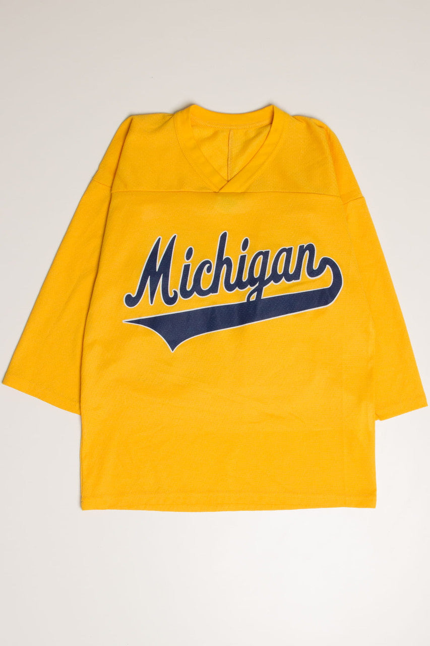Youth Yellow Michigan Hockey Jersey