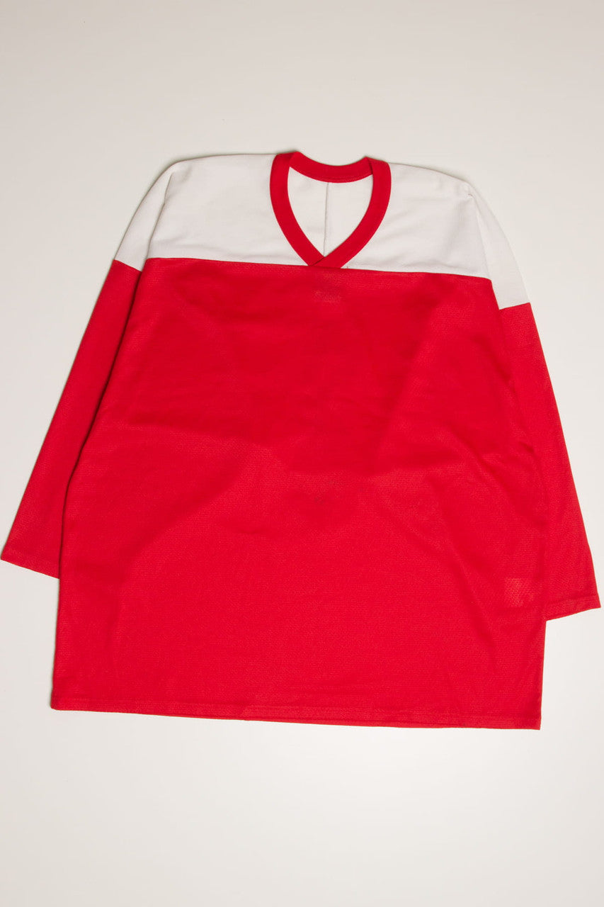 Red #1 CCM Hockey Jersey