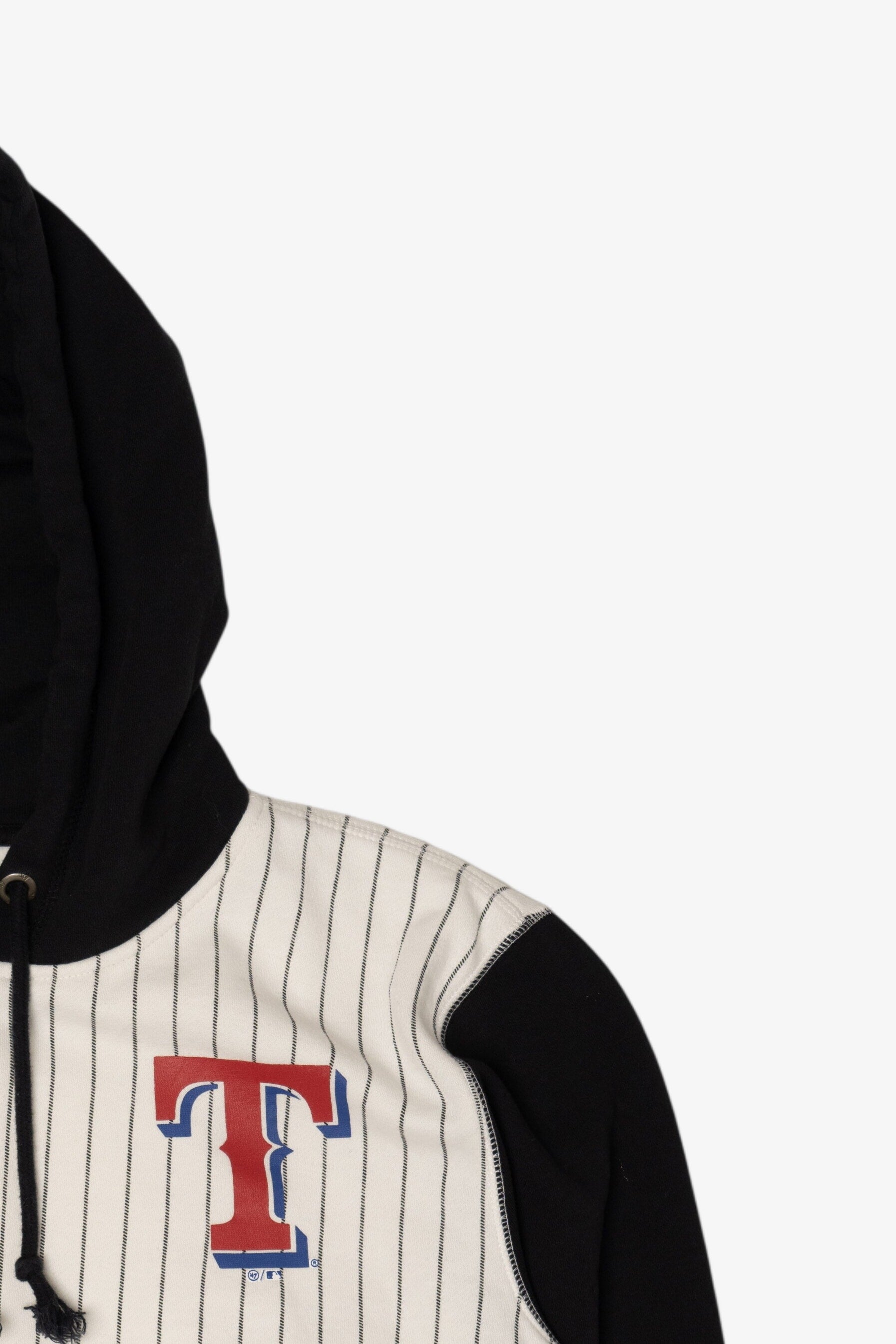 Recycled Texas Rangers Pinstripe Hooded Sweatshirt (2010s)