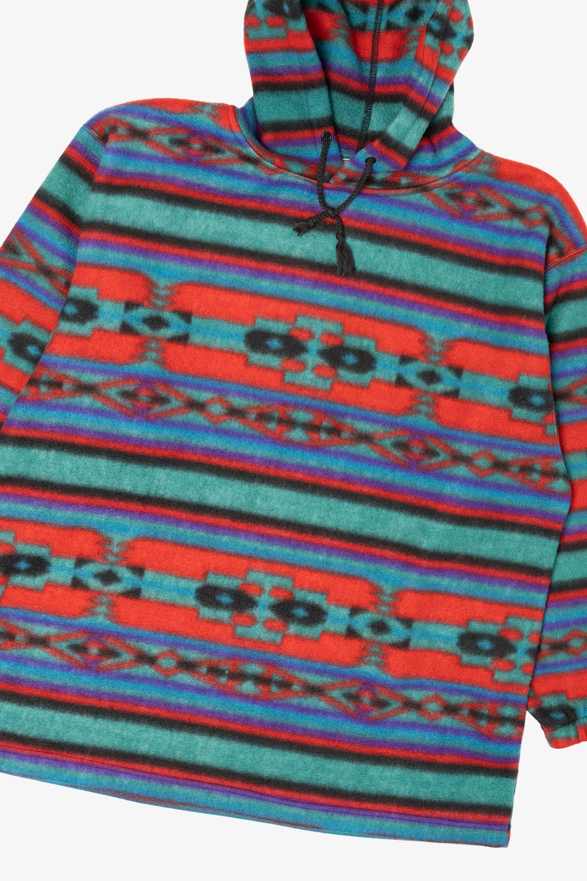 Vintage Colorful Southwestern Aztec Pattern Hooded Sweatshirt (1990s)