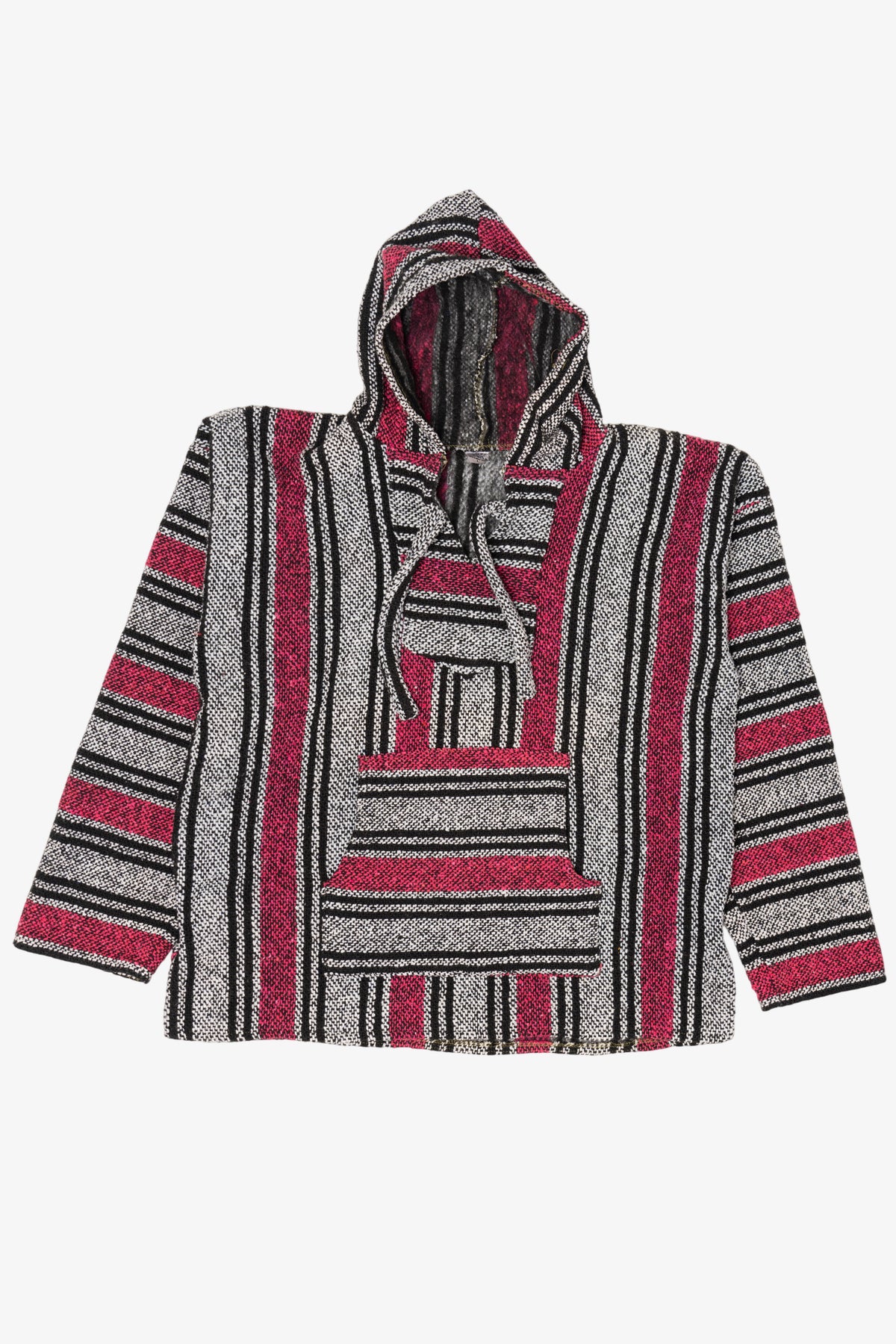Vintage Pink And Gray Artesanias Mickey Hooded Baja Sweatshirt (2000s)