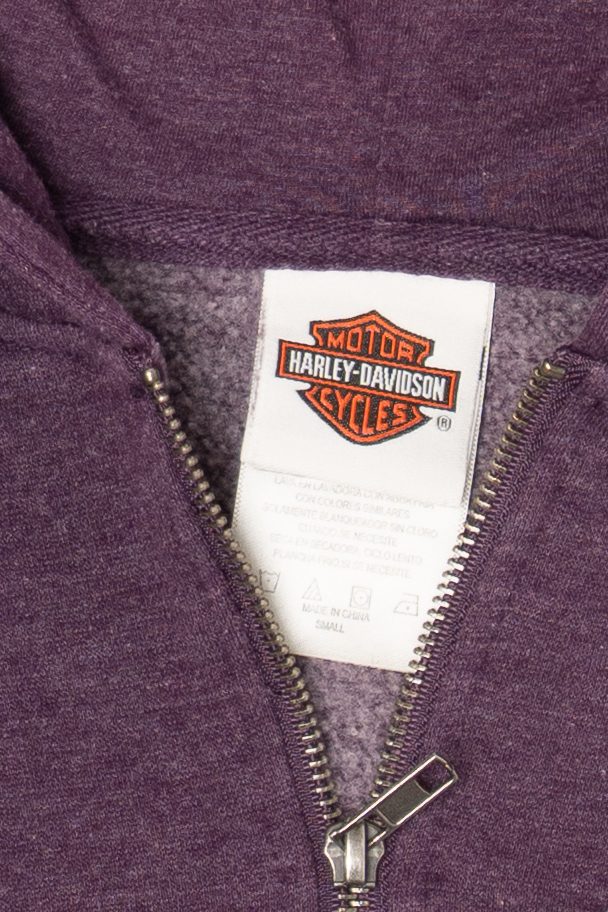 Vintage Purple Harley Davidson Waco Texas Hooded Sweatshirt (2000s)