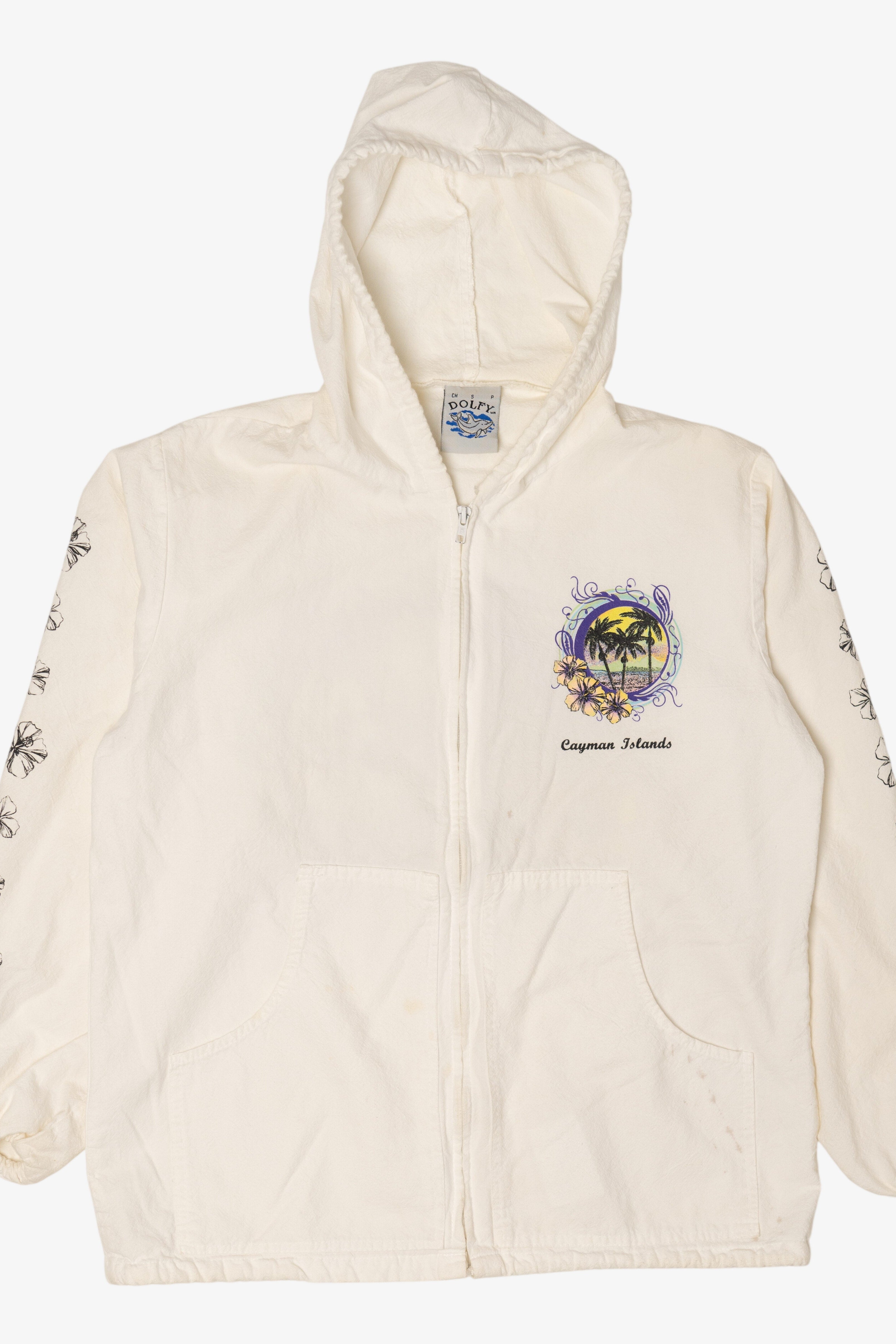 Vintage Cayman Islands Hooded Full Zip Sweatshirt (1990s)