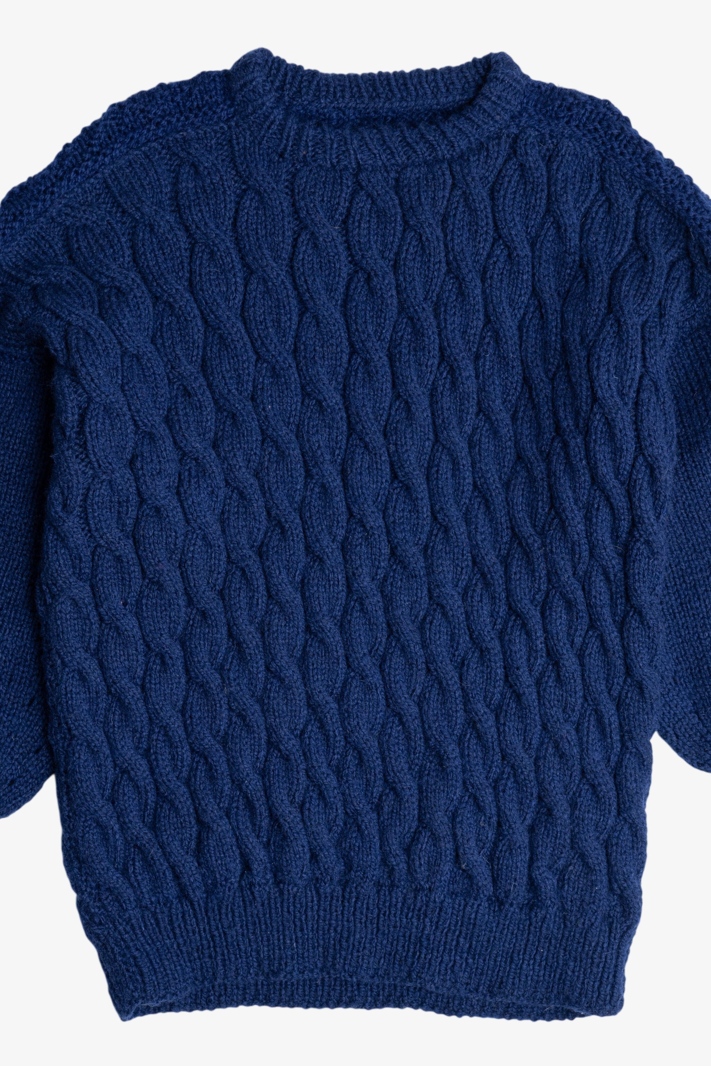 Vintage Navy Blue Irish Fisherman Sweater (1980s)