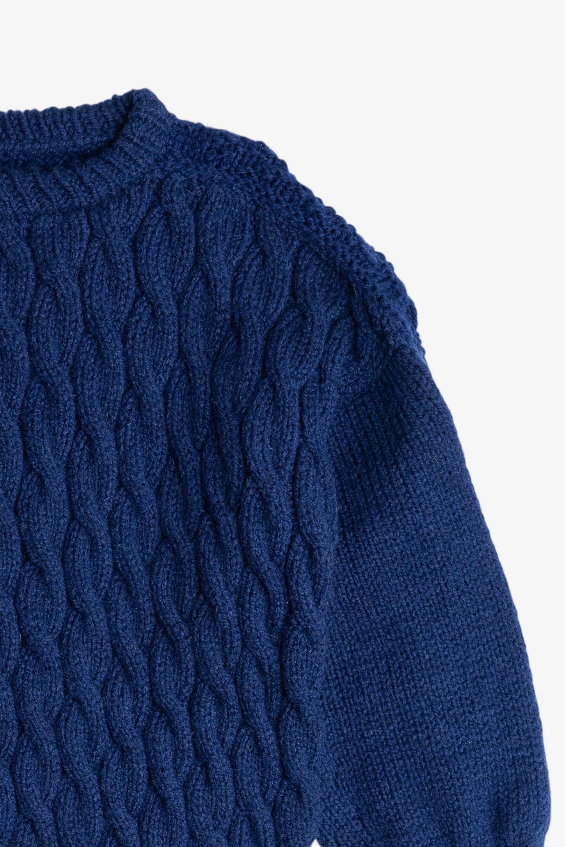 Vintage Navy Blue Irish Fisherman Sweater (1980s)