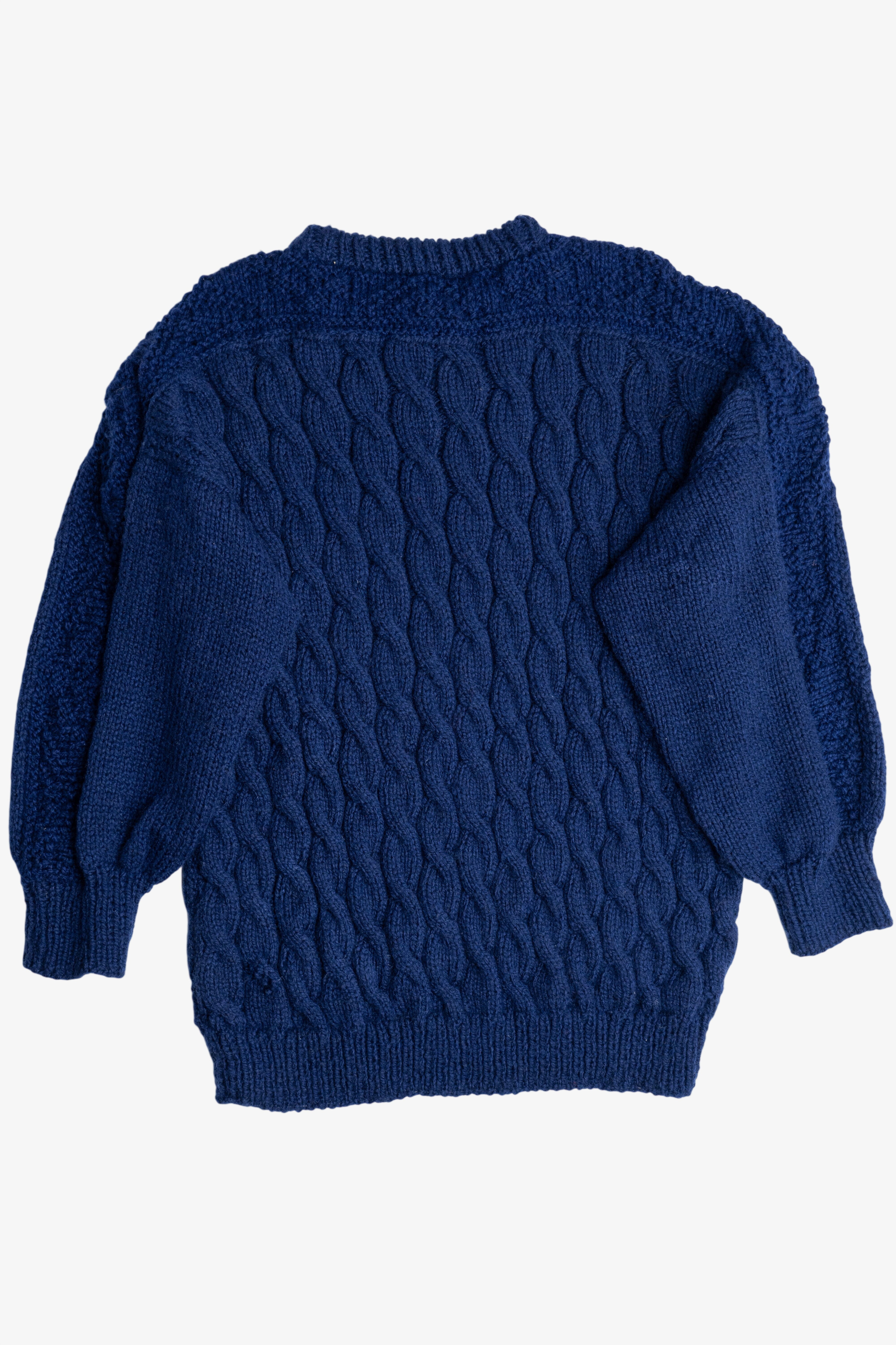 Vintage Navy Blue Irish Fisherman Sweater (1980s)