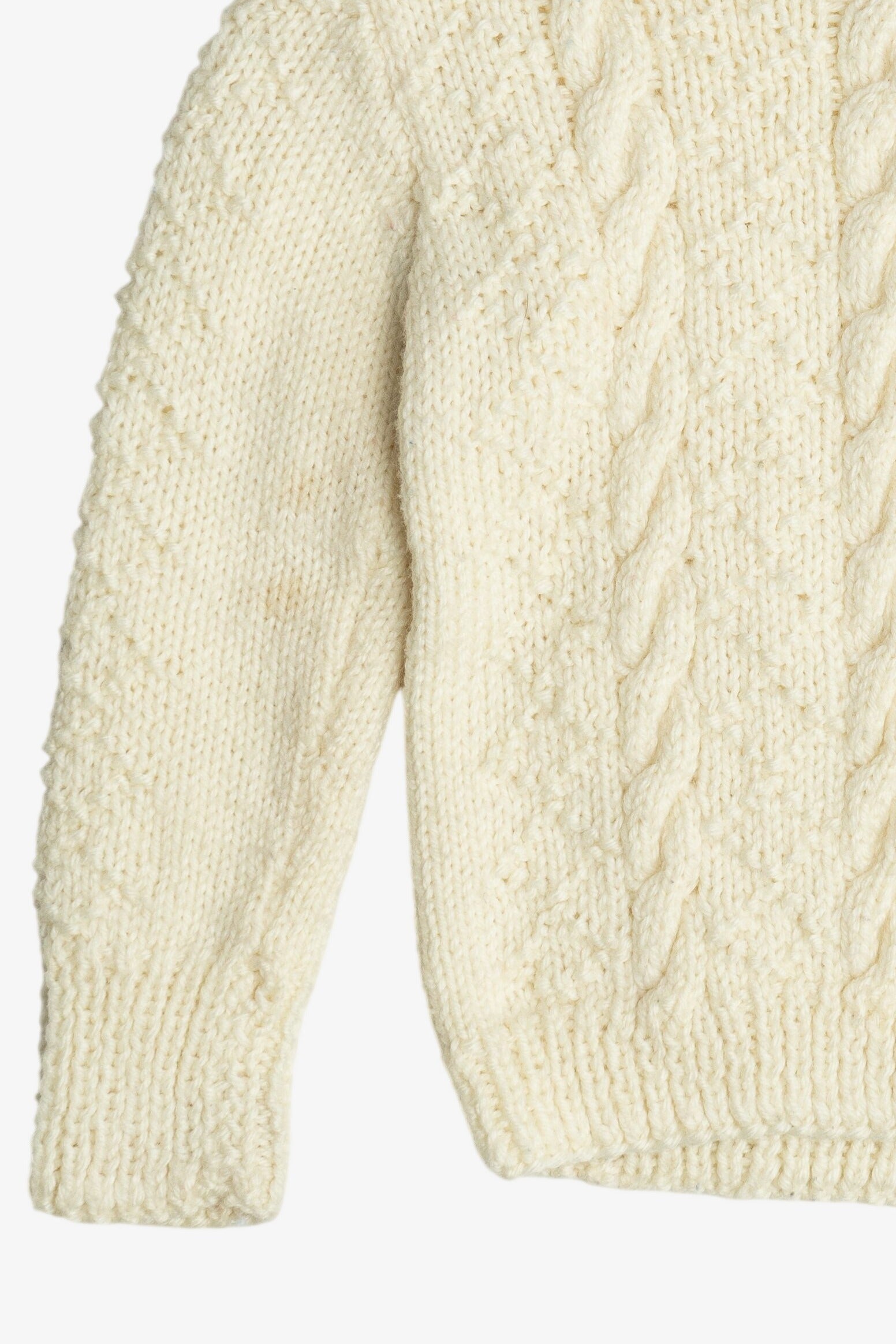 Vintage Kid's Size Ivory Fisherman Sweater (1980s)
