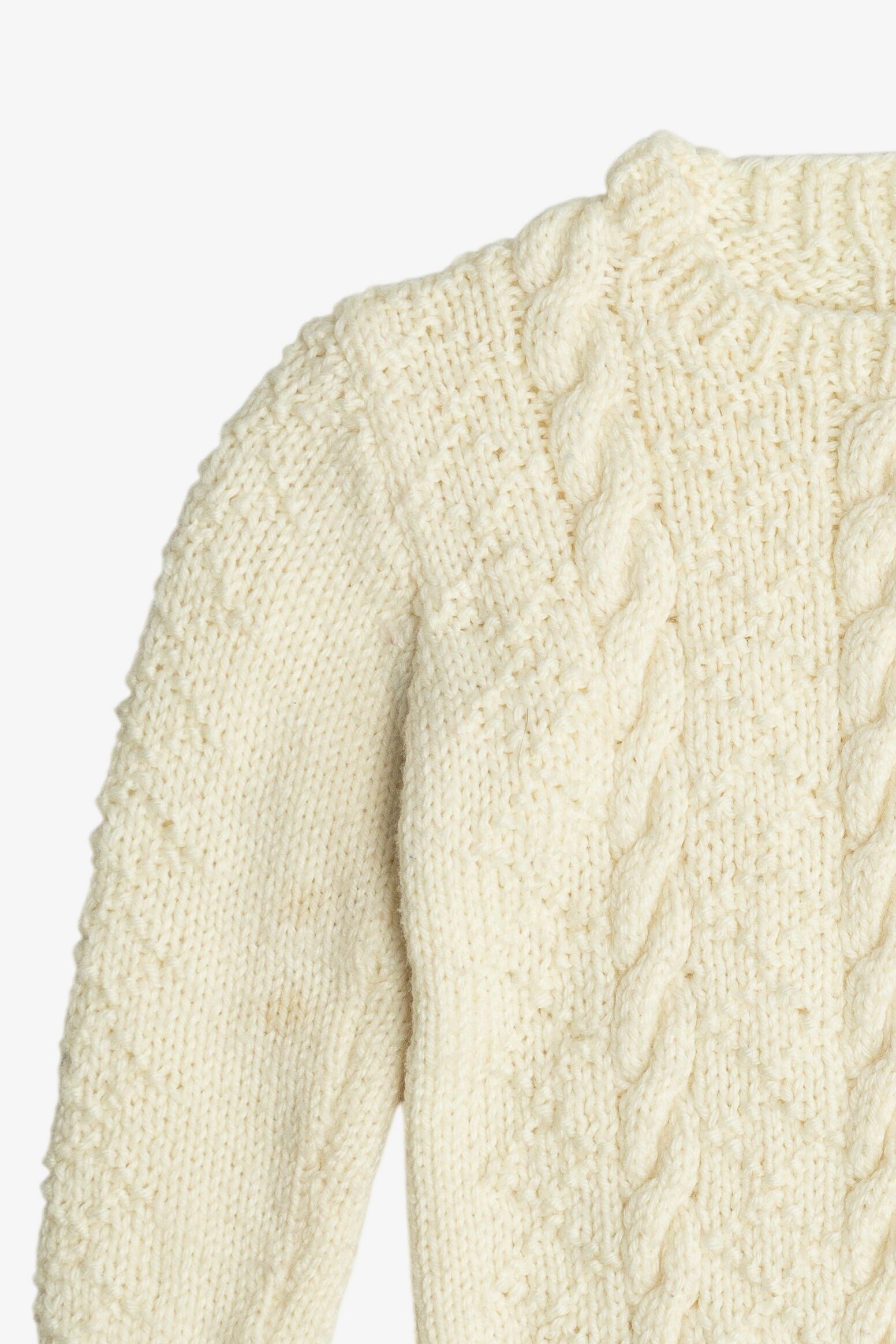 Vintage Kid's Size Ivory Fisherman Sweater (1980s)