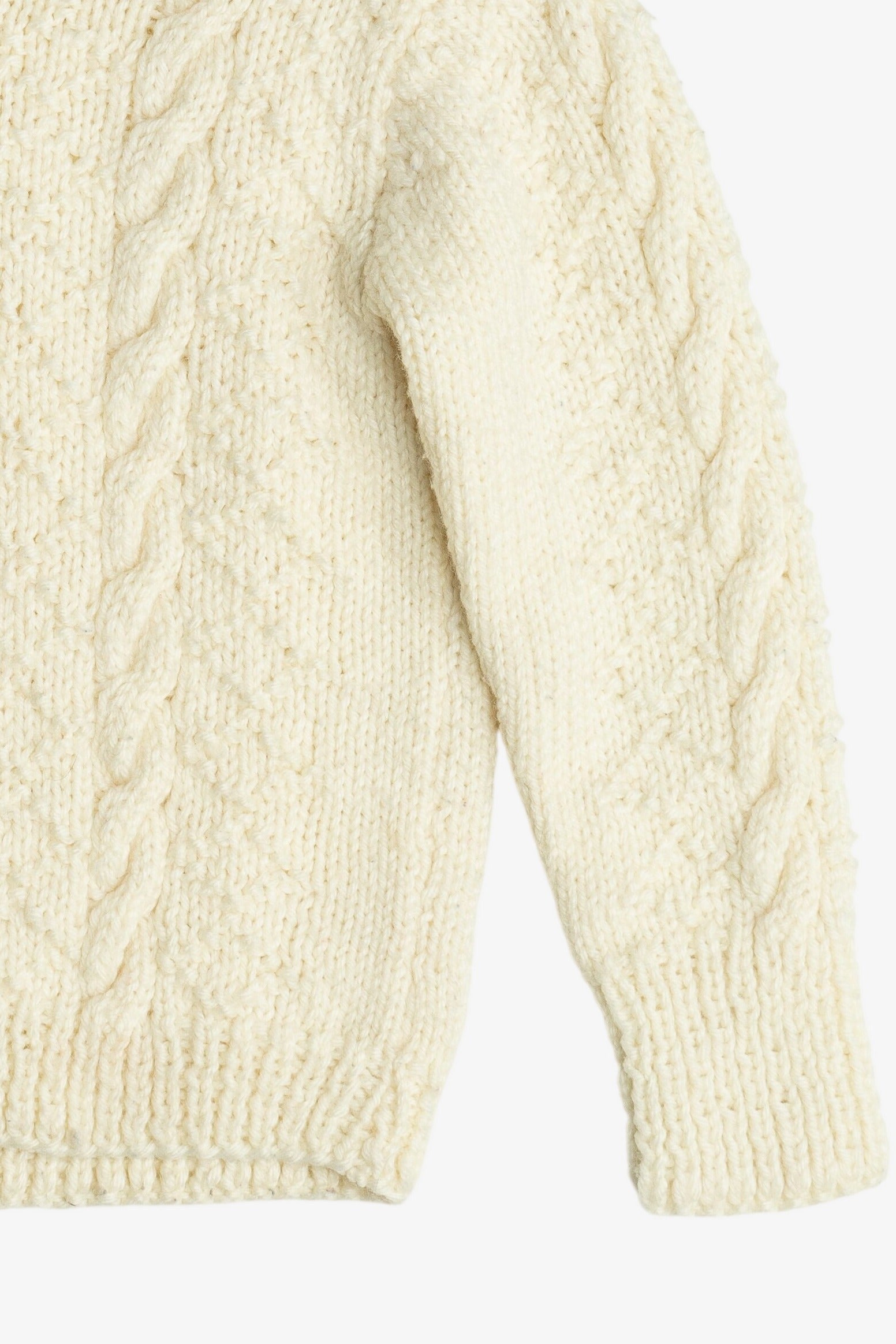 Vintage Kid's Size Ivory Fisherman Sweater (1980s)
