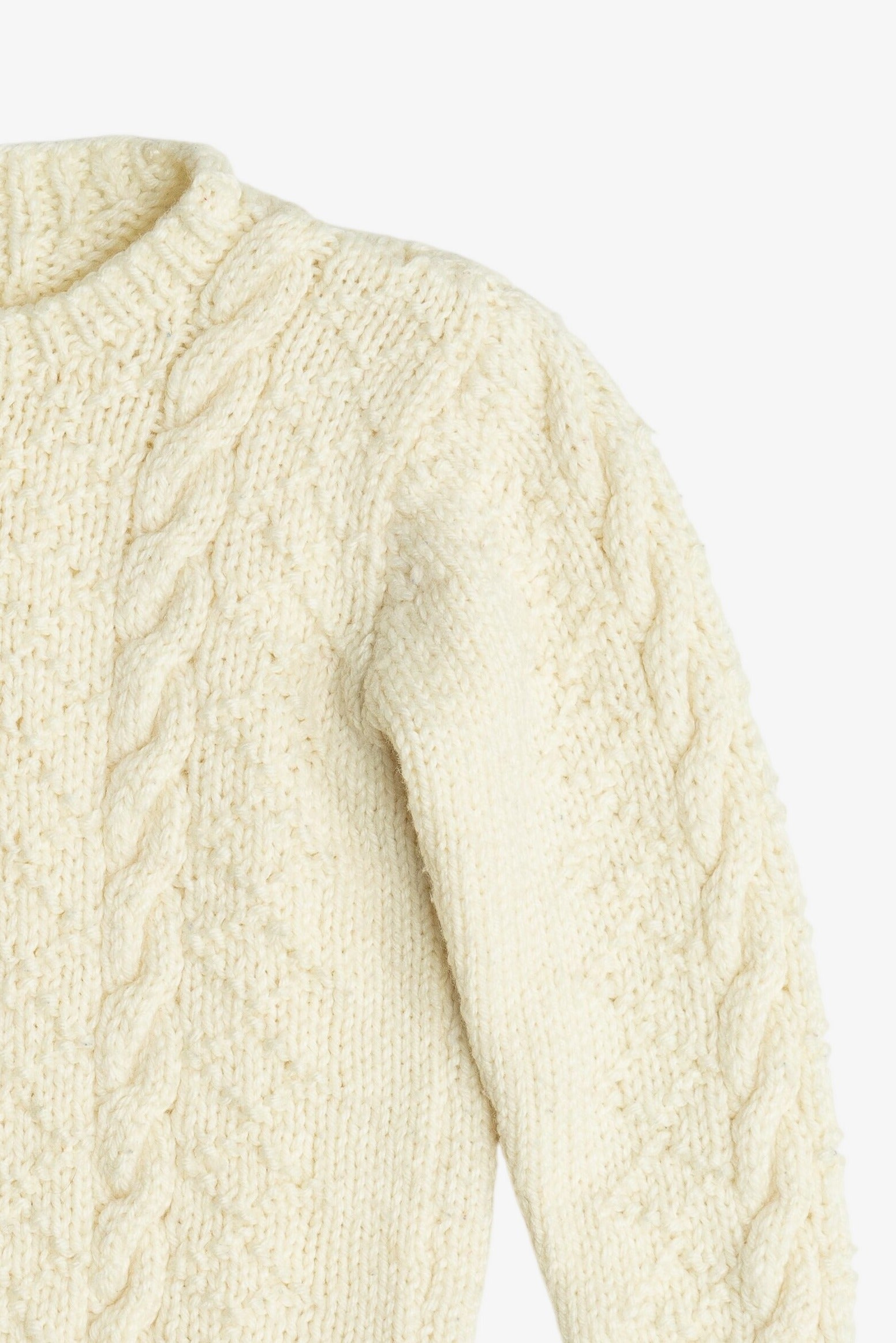 Vintage Kid's Size Ivory Fisherman Sweater (1980s)