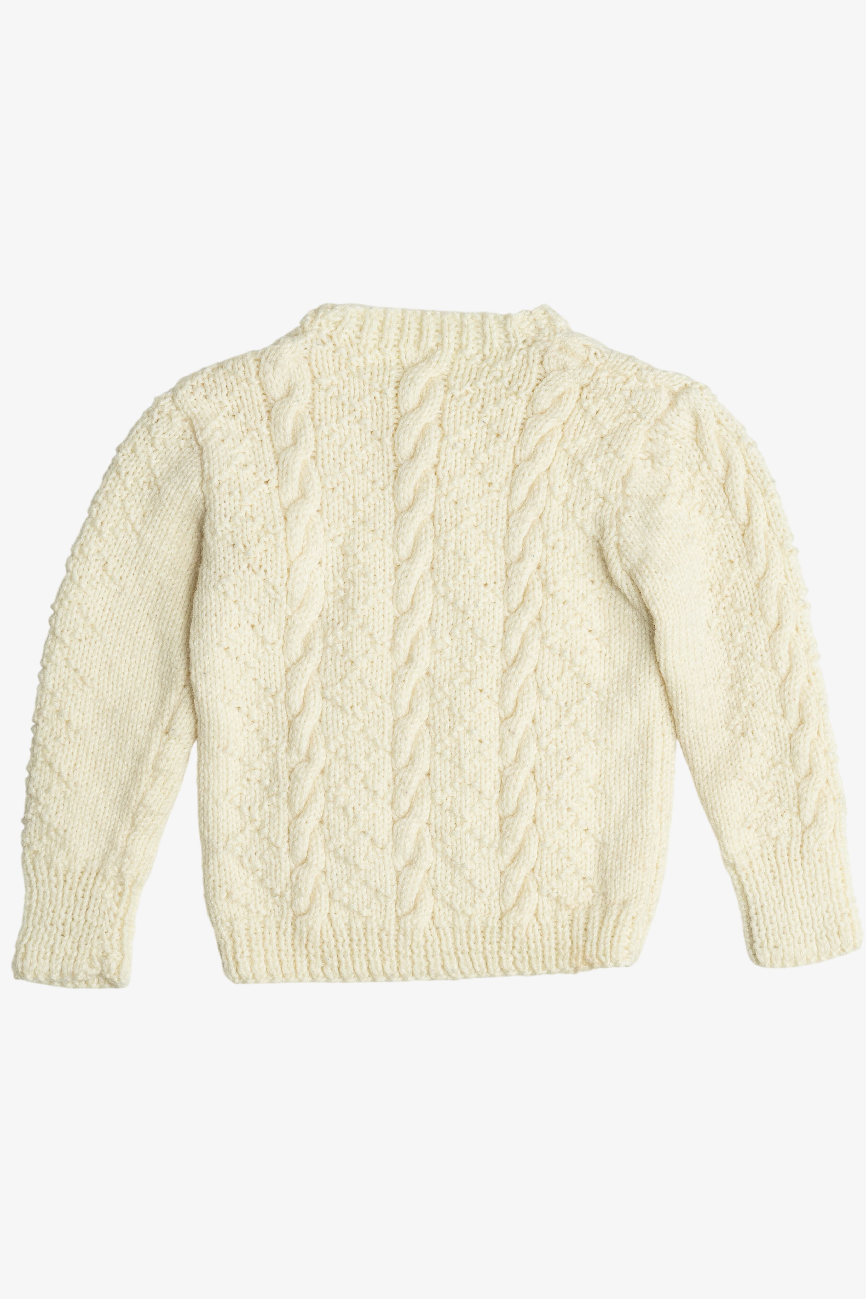 Vintage Kid's Size Ivory Fisherman Sweater (1980s)