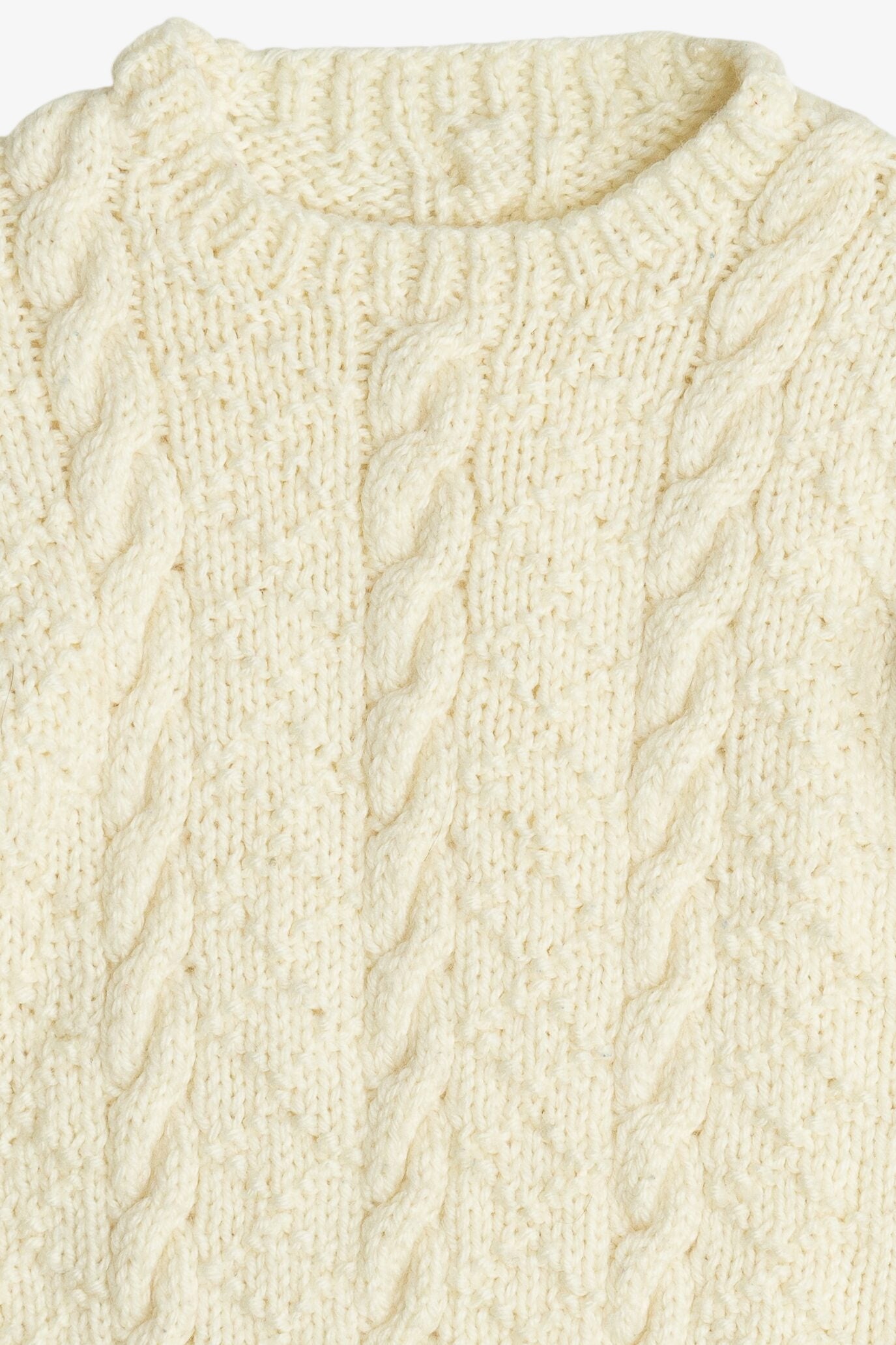 Vintage Kid's Size Ivory Fisherman Sweater (1980s)